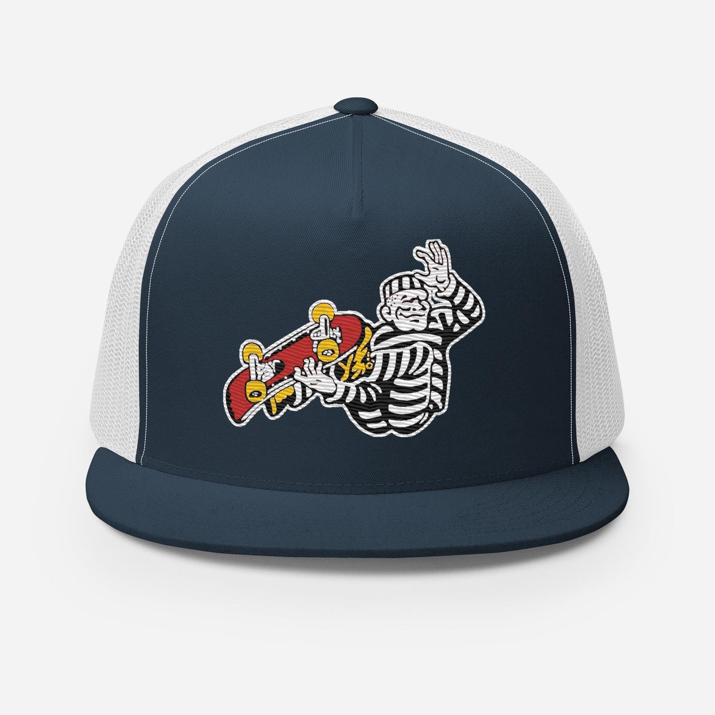 Cell Block Skateboarder Trucker Hat, Urban Snapback Cap, Vintage Inspired Hat, Men's Accessory, Women's Accessory