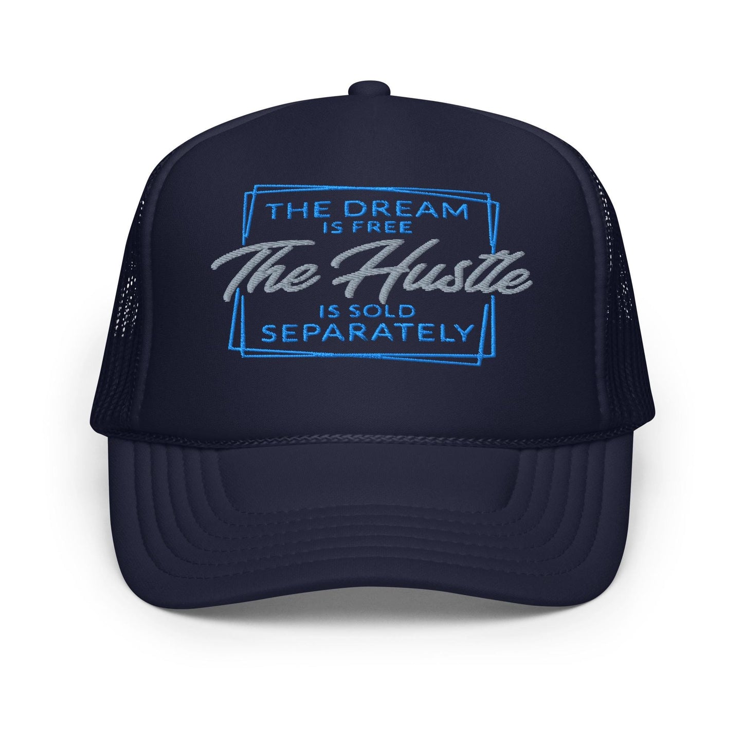 The Hustle Foam Trucker Hat, Adjustable Snapback, Streetwear Cap, Casual Outfit Accessory, Unisex Hat, Summer Fashion