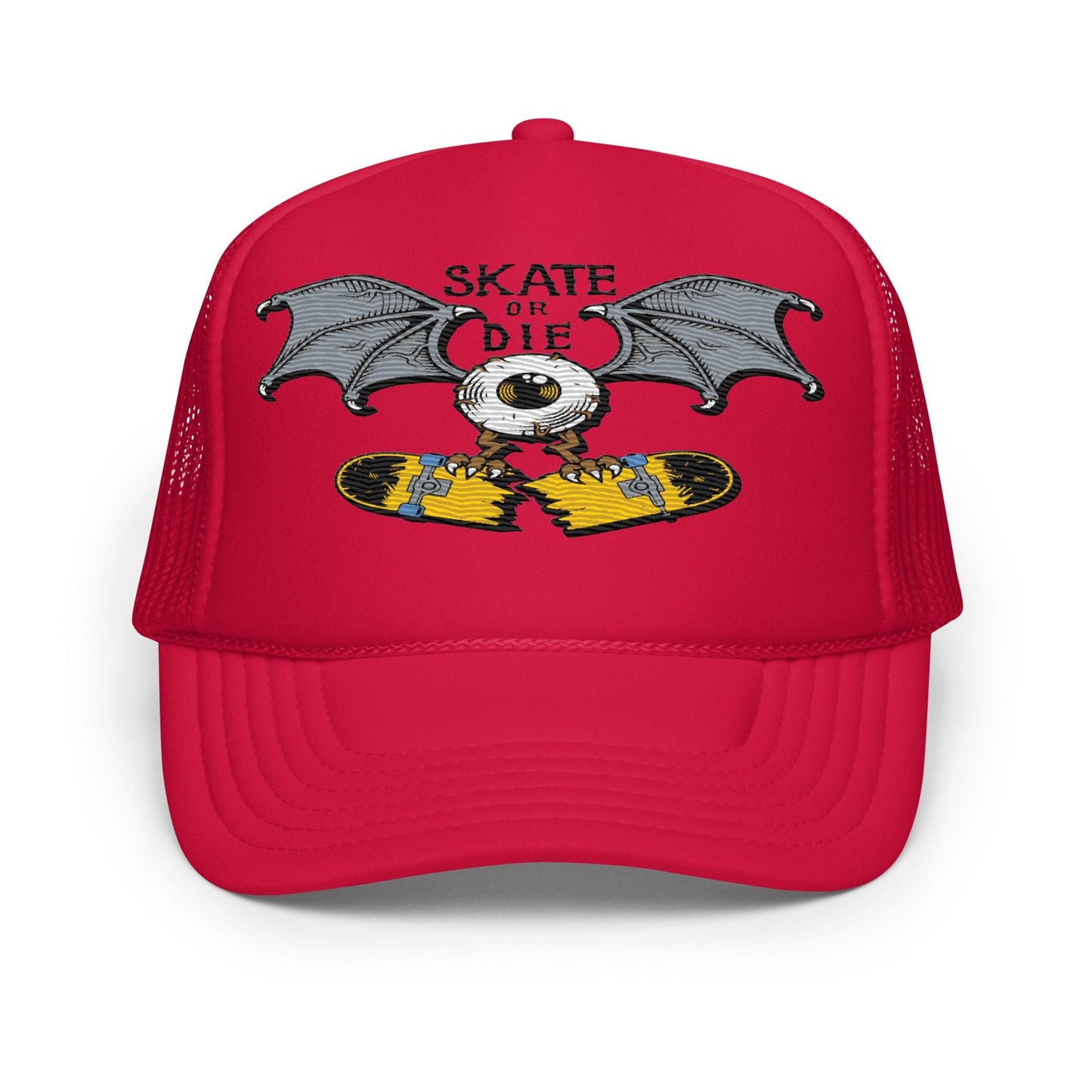 Foam Trucker Hat, Skate or Die Cap, Casual Skate Hat, Skateboarding Trucker, Adjustable Foam Hat, Streetwear Style