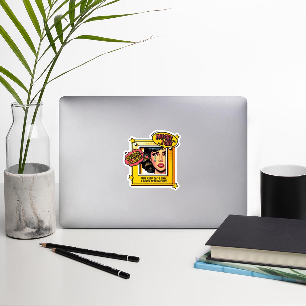 Comic Pop Art Sticker, Funny Comic Sticker, Art Decal, Pop Art Decor, Retro Comic Sticker, Unique Sticker, Meme Sticker