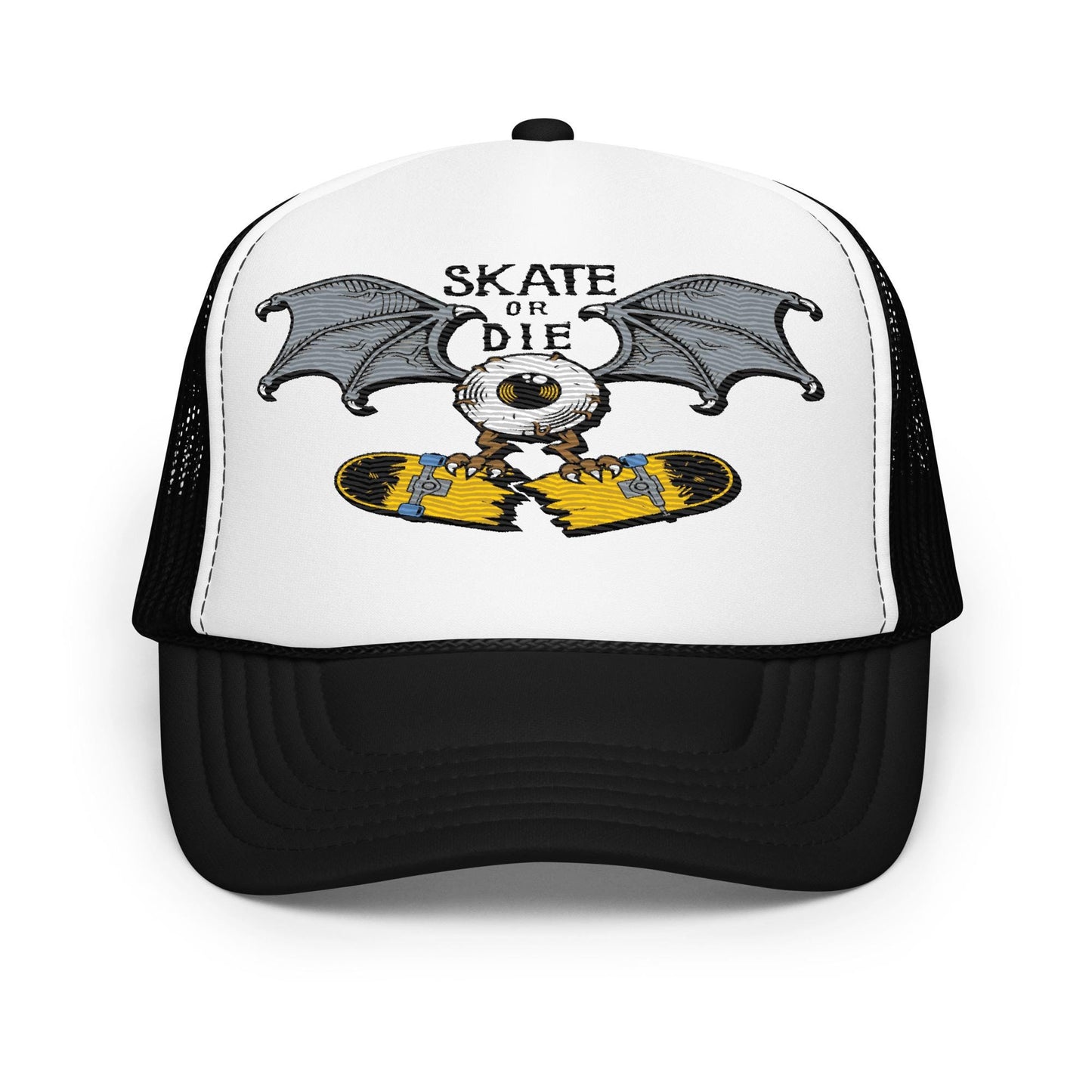 Foam Trucker Hat, Skate or Die Cap, Casual Skate Hat, Skateboarding Trucker, Adjustable Foam Hat, Streetwear Style