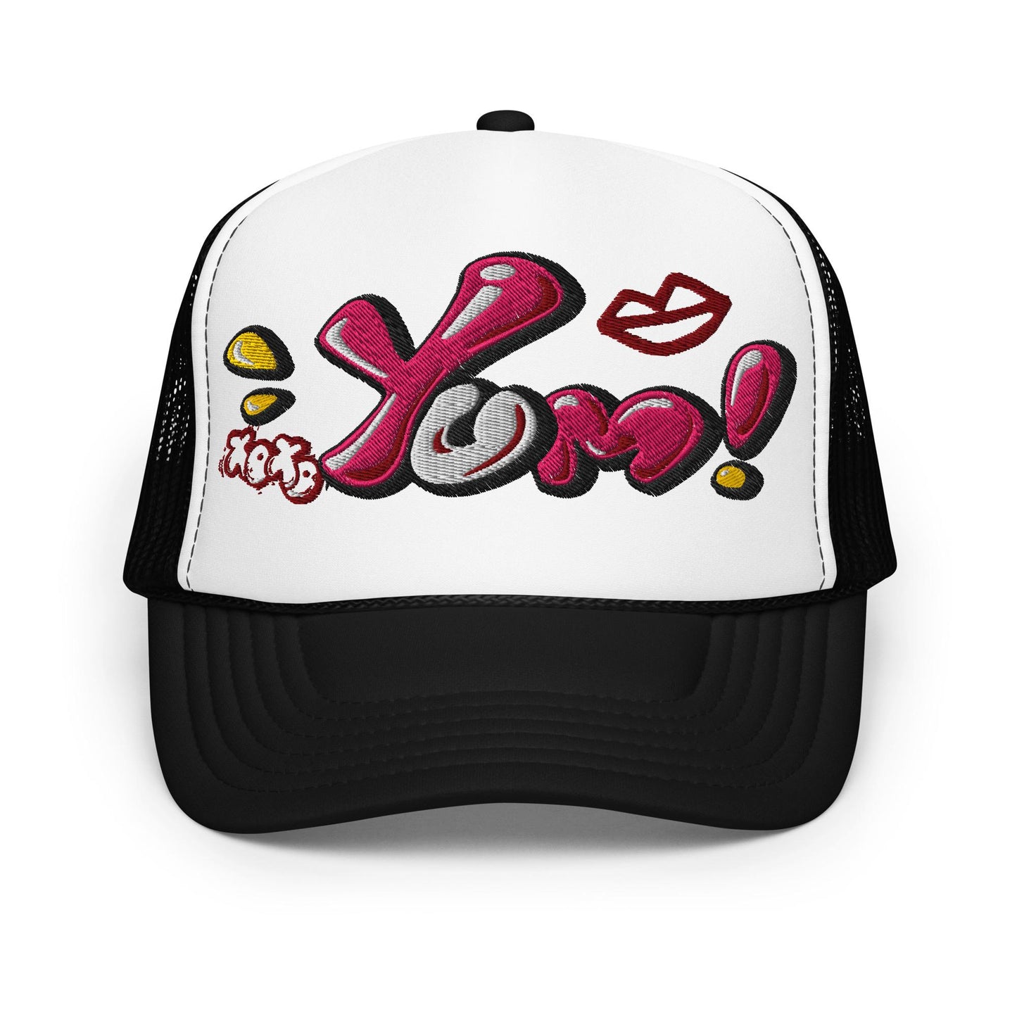Yummy Girl Trucker Hat, Foam Mesh Cap, Snapback Style, Yummy Girl Trending Apparel, Cool Cap