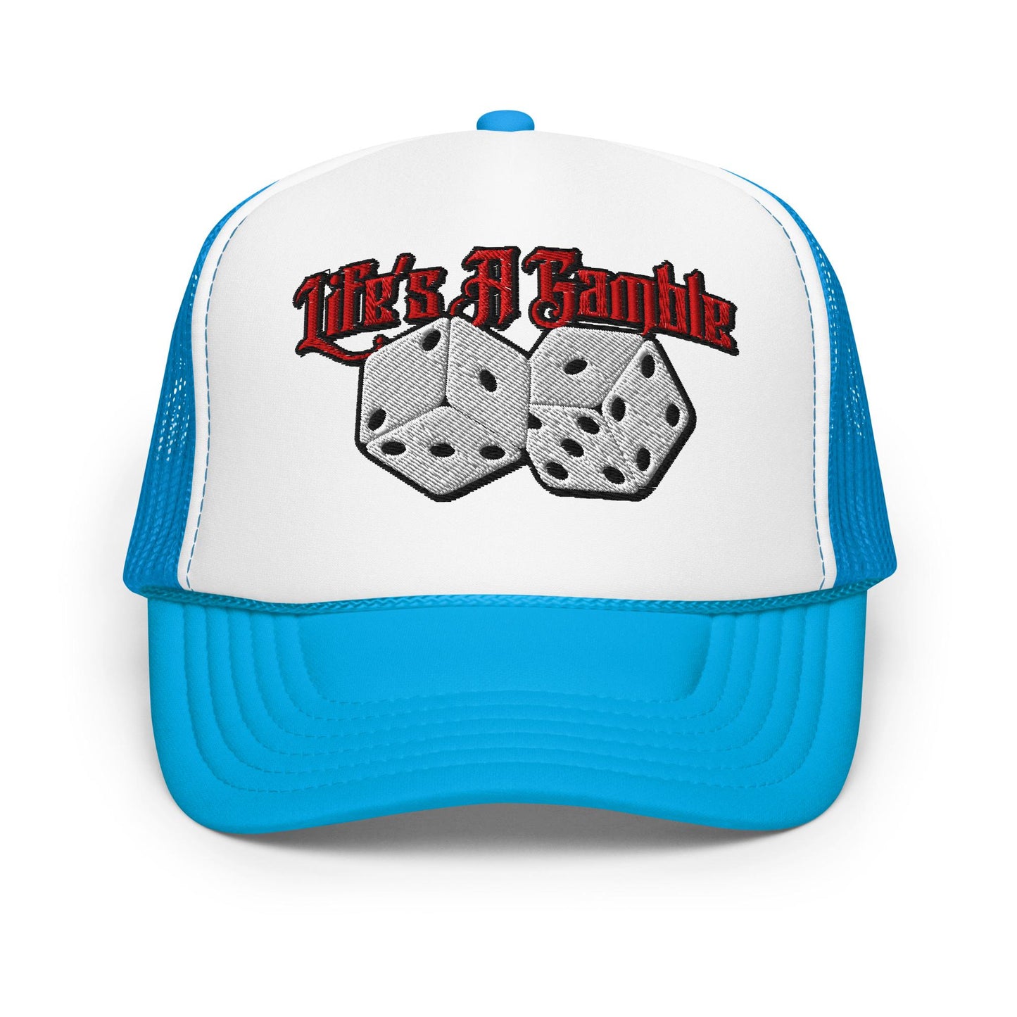 Life's a Gamble Foam Trucker Hat, Mesh Cap, Snapback, Graphic Hat, Casual Headwear, Streetwear Cap, Urban Style
