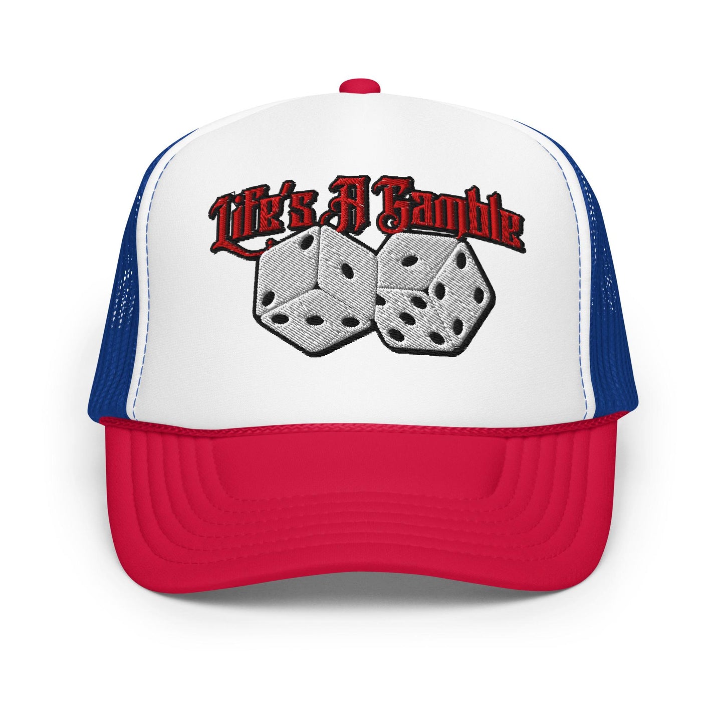 Life's a Gamble Foam Trucker Hat, Mesh Cap, Snapback, Graphic Hat, Casual Headwear, Streetwear Cap, Urban Style