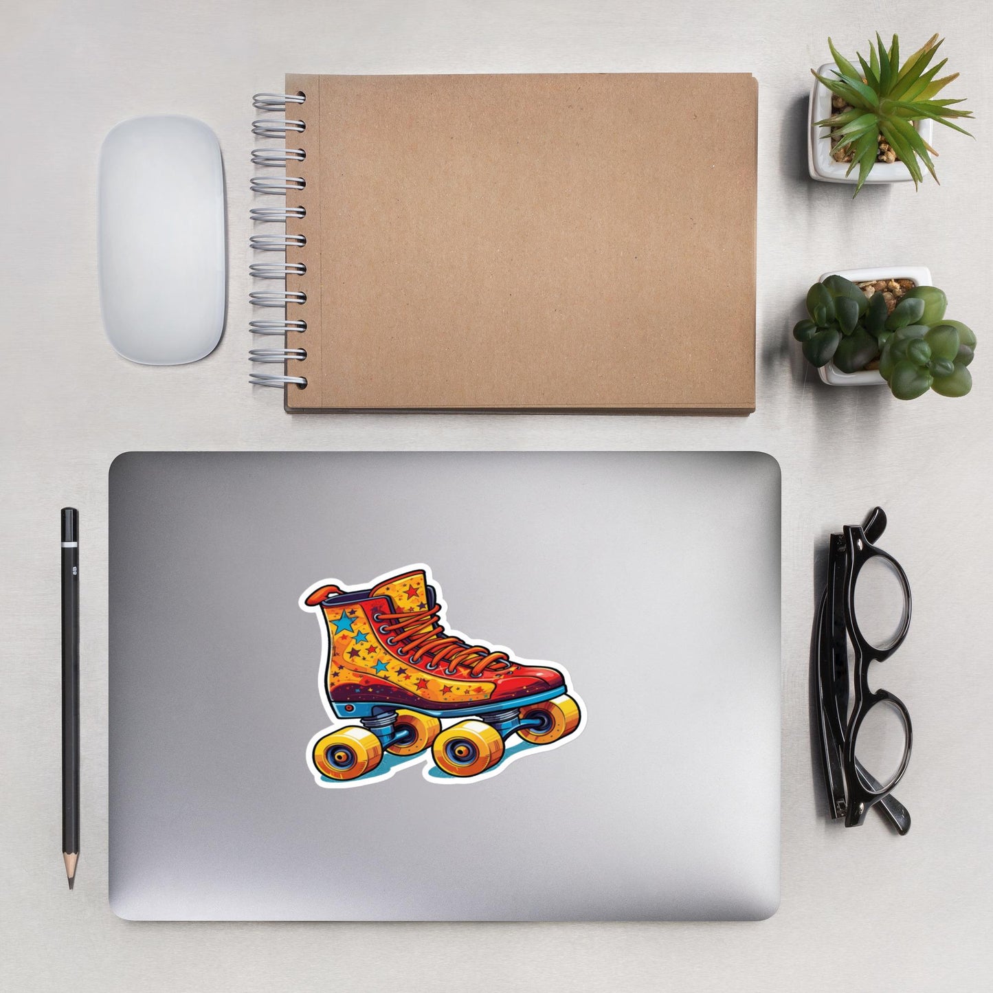 Roller Skate Sticker, Cute Skating Decal, Skateboard Sticker, Roller Derby Gift, Skate Gift, Skater Accessories