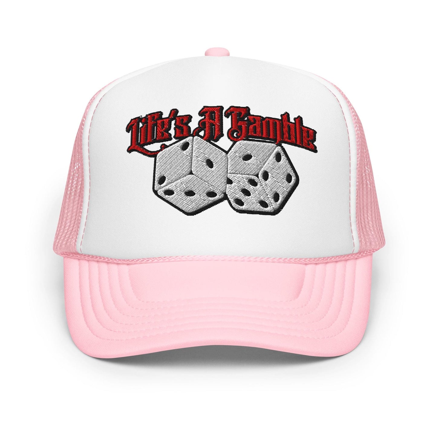 Life's a Gamble Foam Trucker Hat, Mesh Cap, Snapback, Graphic Hat, Casual Headwear, Streetwear Cap, Urban Style