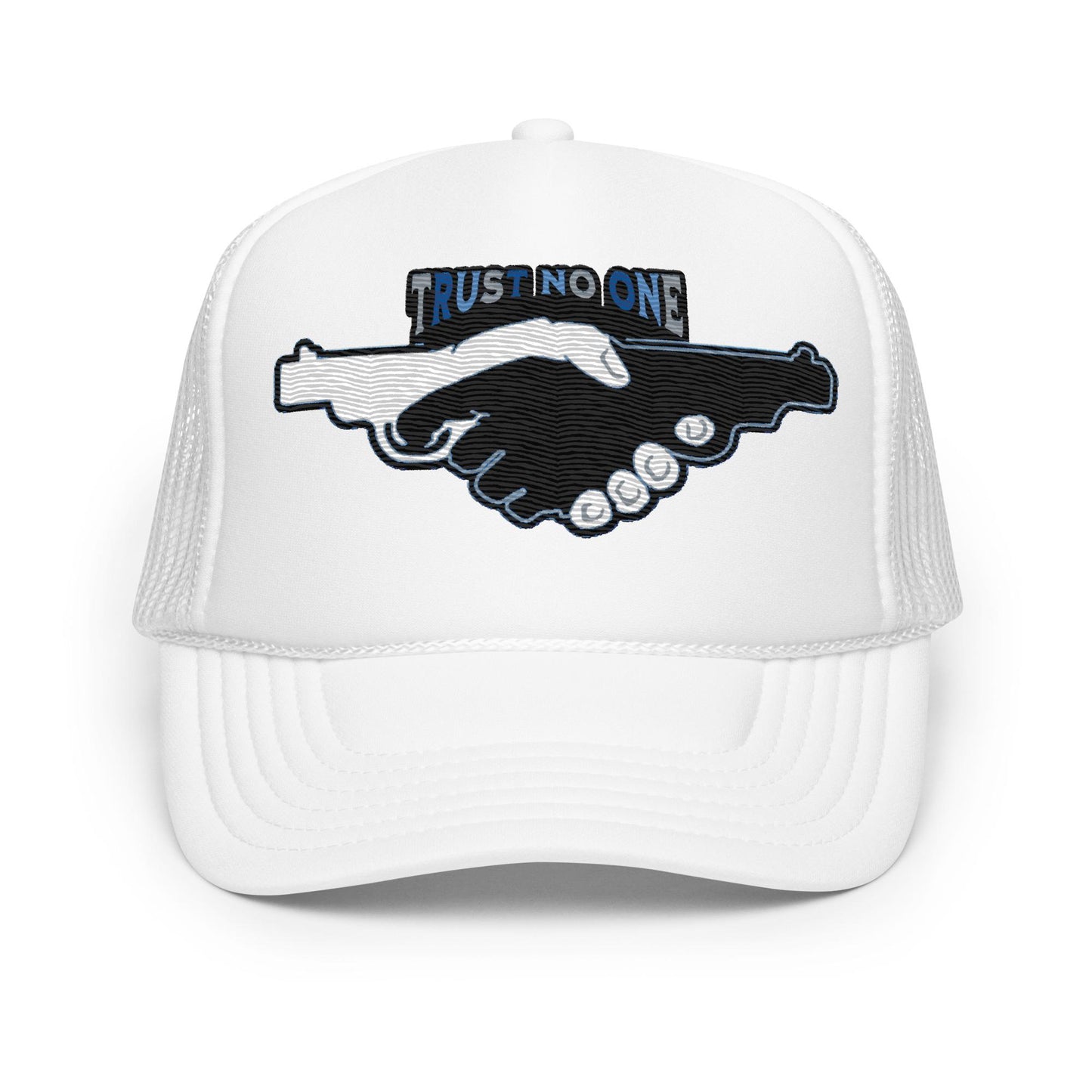 Trust No One Foam Trucker Hat, Exclusive New City Design, Urban Streetwear Cap, Cool Gift for Him, Limited Edition.