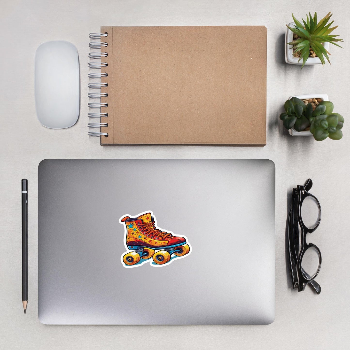 Roller Skate Sticker, Cute Skating Decal, Skateboard Sticker, Roller Derby Gift, Skate Gift, Skater Accessories