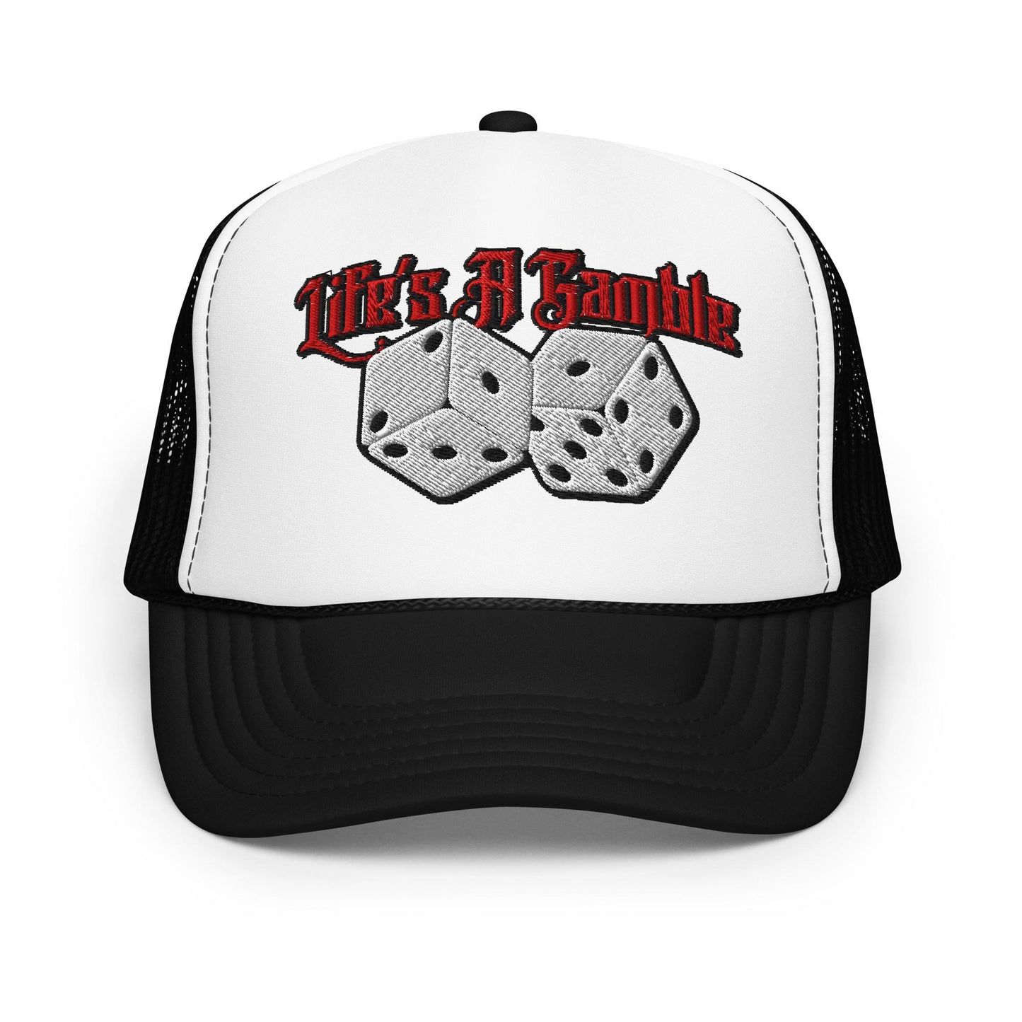 Life's a Gamble Foam Trucker Hat, Mesh Cap, Snapback, Graphic Hat, Casual Headwear, Streetwear Cap, Urban Style