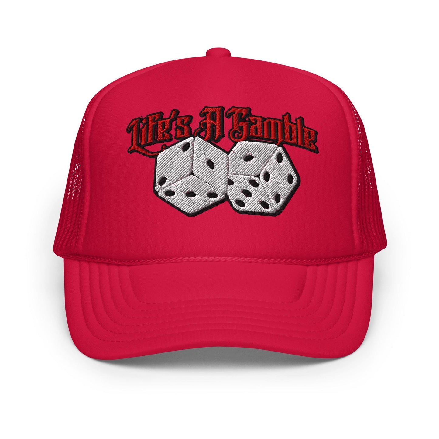 Life's a Gamble Foam Trucker Hat, Mesh Cap, Snapback, Graphic Hat, Casual Headwear, Streetwear Cap, Urban Style
