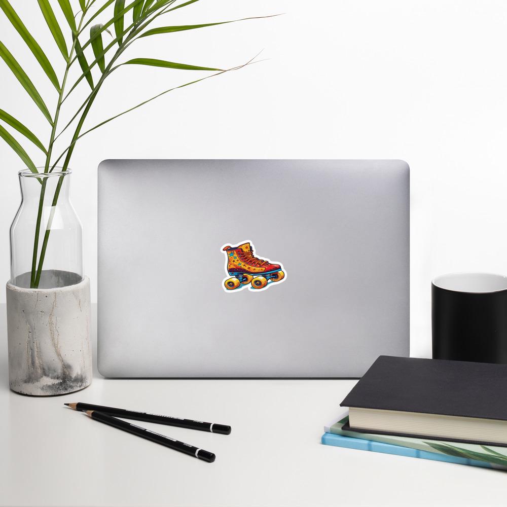 Roller Skate Sticker, Cute Skating Decal, Skateboard Sticker, Roller Derby Gift, Skate Gift, Skater Accessories