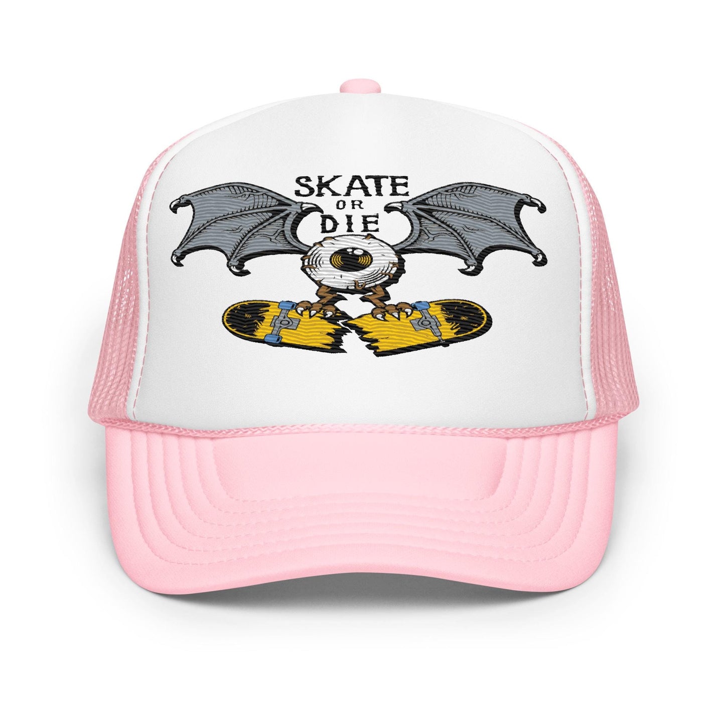 Foam Trucker Hat, Skate or Die Cap, Casual Skate Hat, Skateboarding Trucker, Adjustable Foam Hat, Streetwear Style