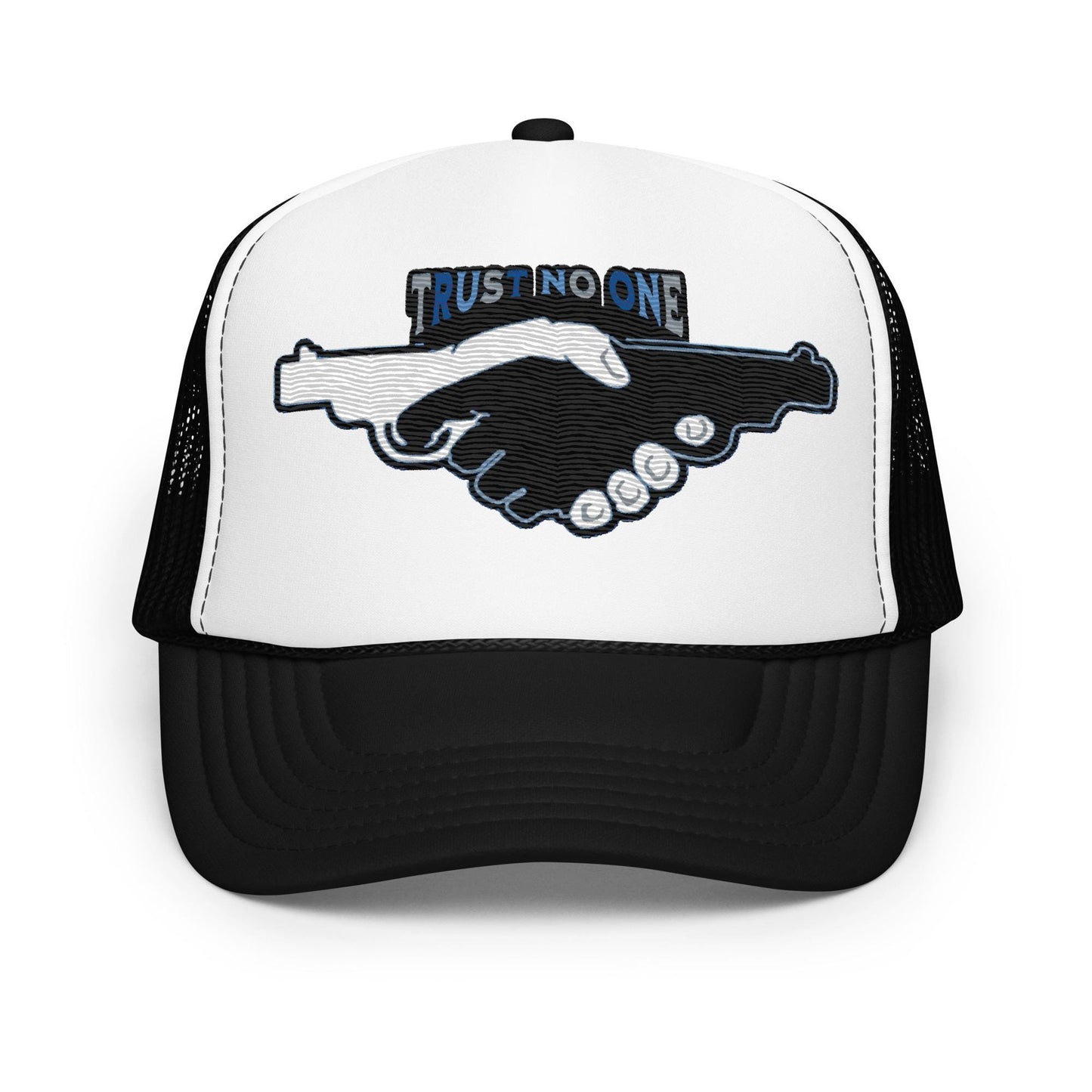 Trust No One Foam Trucker Hat, Exclusive New City Design, Urban Streetwear Cap, Cool Gift for Him, Limited Edition.