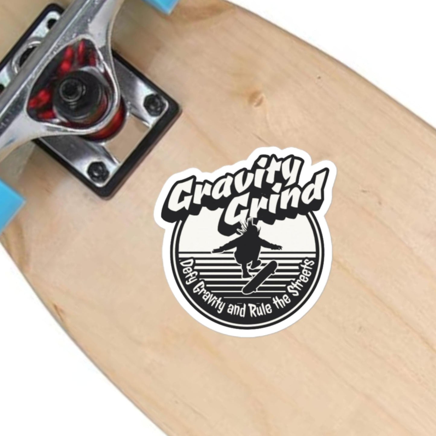 Gravity Grind Sticker, Skateboard Sticker, Laptop Sticker, Bumper Sticker, Decal, Merch, Cool Stickers, Gift for Skaters