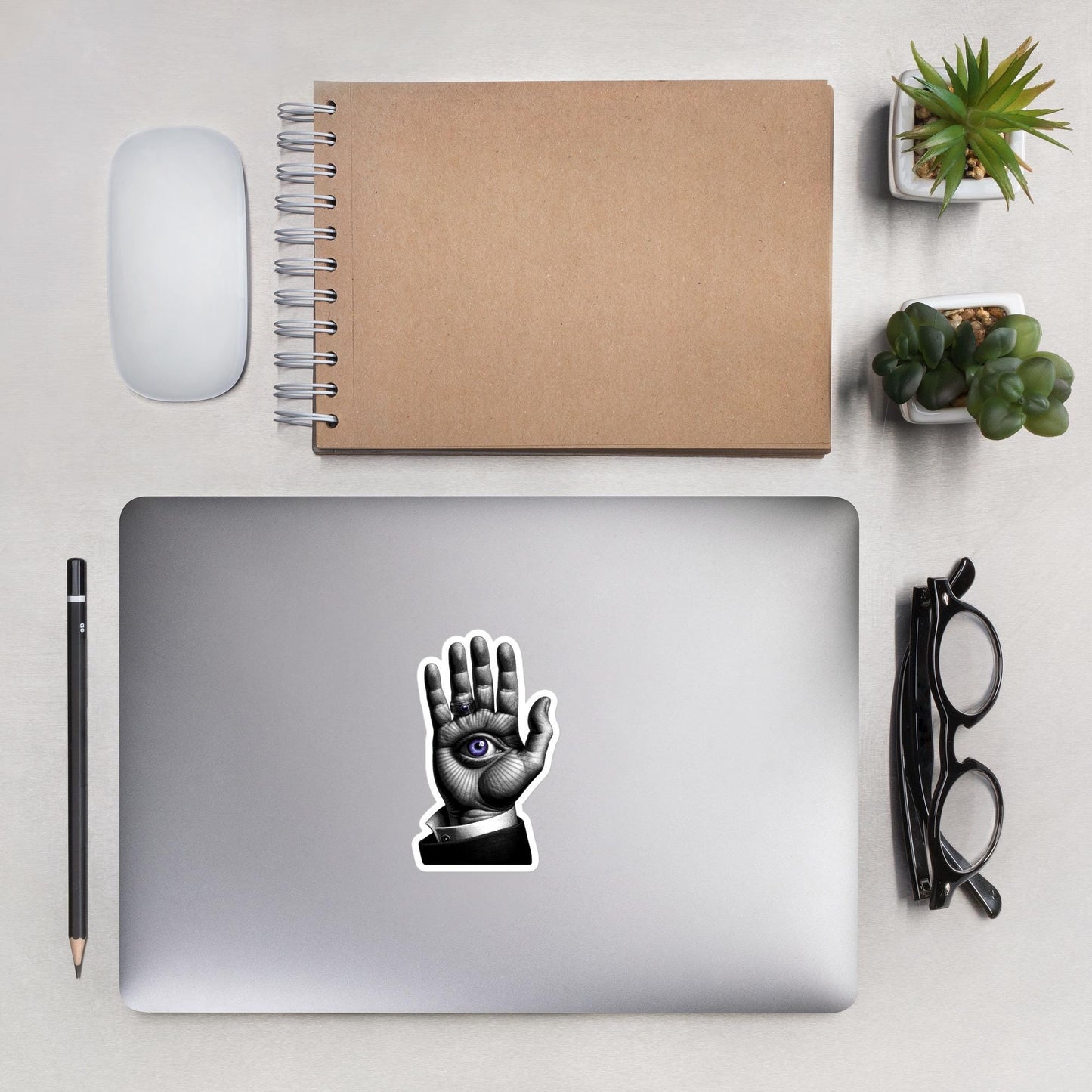 Hand Eye Symbol Sticker, Protective Symbol Sticker, Decal for Laptops, Psychic Eye Sticker, Witchy Sticker, Car Sticker