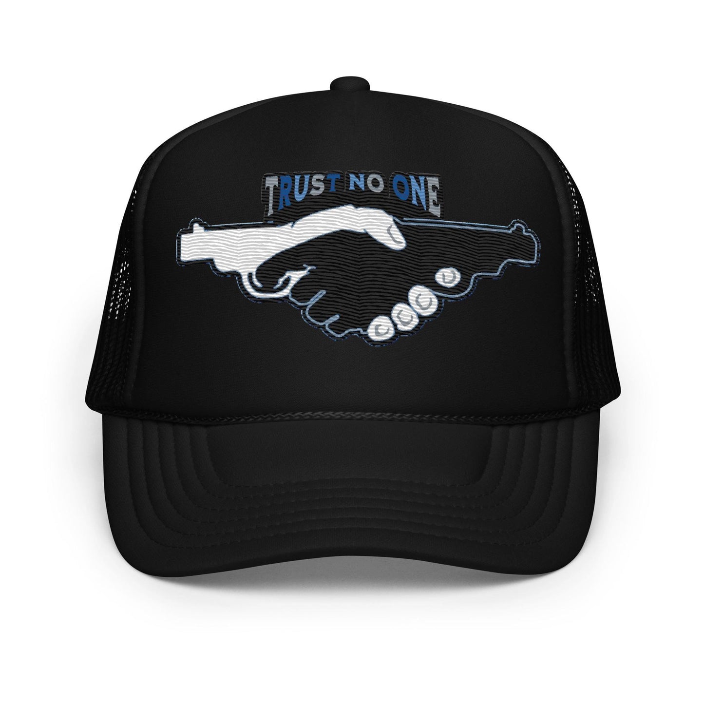 Trust No One Foam Trucker Hat, Exclusive New City Design, Urban Streetwear Cap, Cool Gift for Him, Limited Edition.