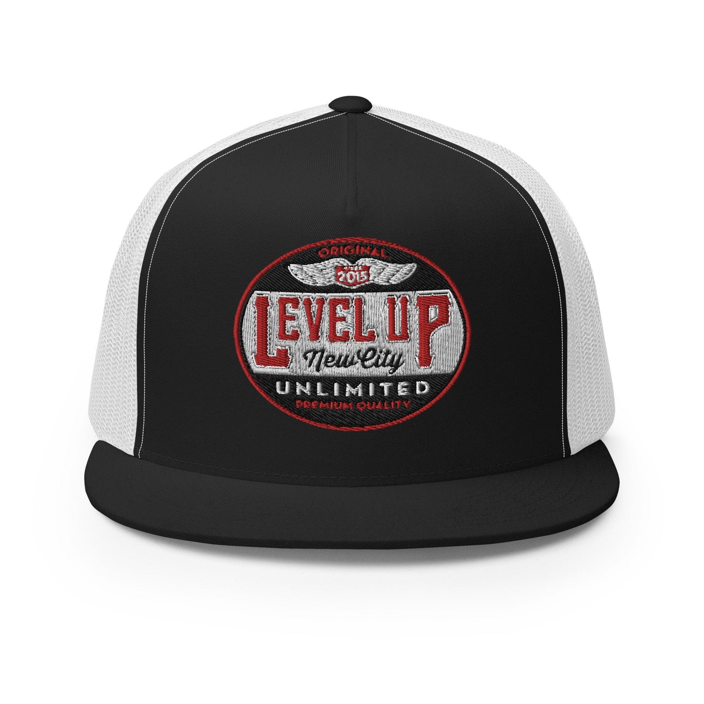Level Up "Hundreds to Com,mas" Trucker Cap, Streetwear Headwear, Unique Gift, Hip Hop Streetwear, Urban Cap, Cool Gift Idea, Unique Headwear