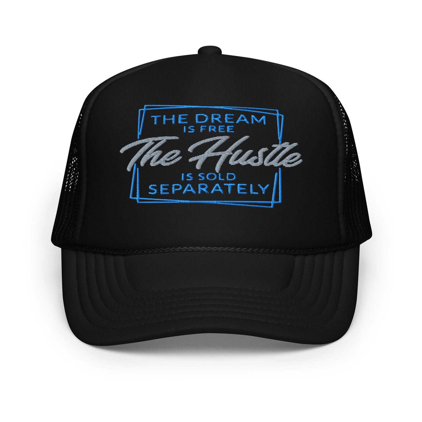 The Hustle Foam Trucker Hat, Adjustable Snapback, Streetwear Cap, Casual Outfit Accessory, Unisex Hat, Summer Fashion