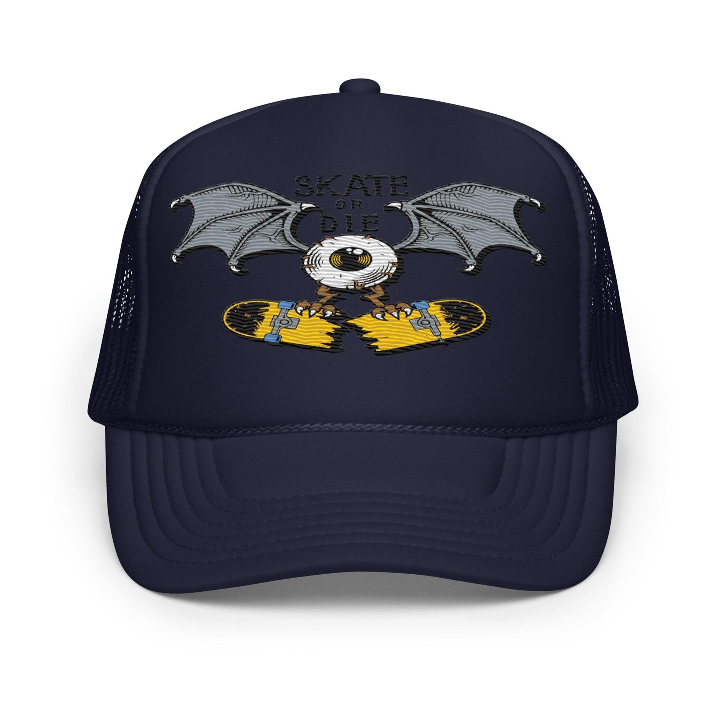 Foam Trucker Hat, Skate or Die Cap, Casual Skate Hat, Skateboarding Trucker, Adjustable Foam Hat, Streetwear Style