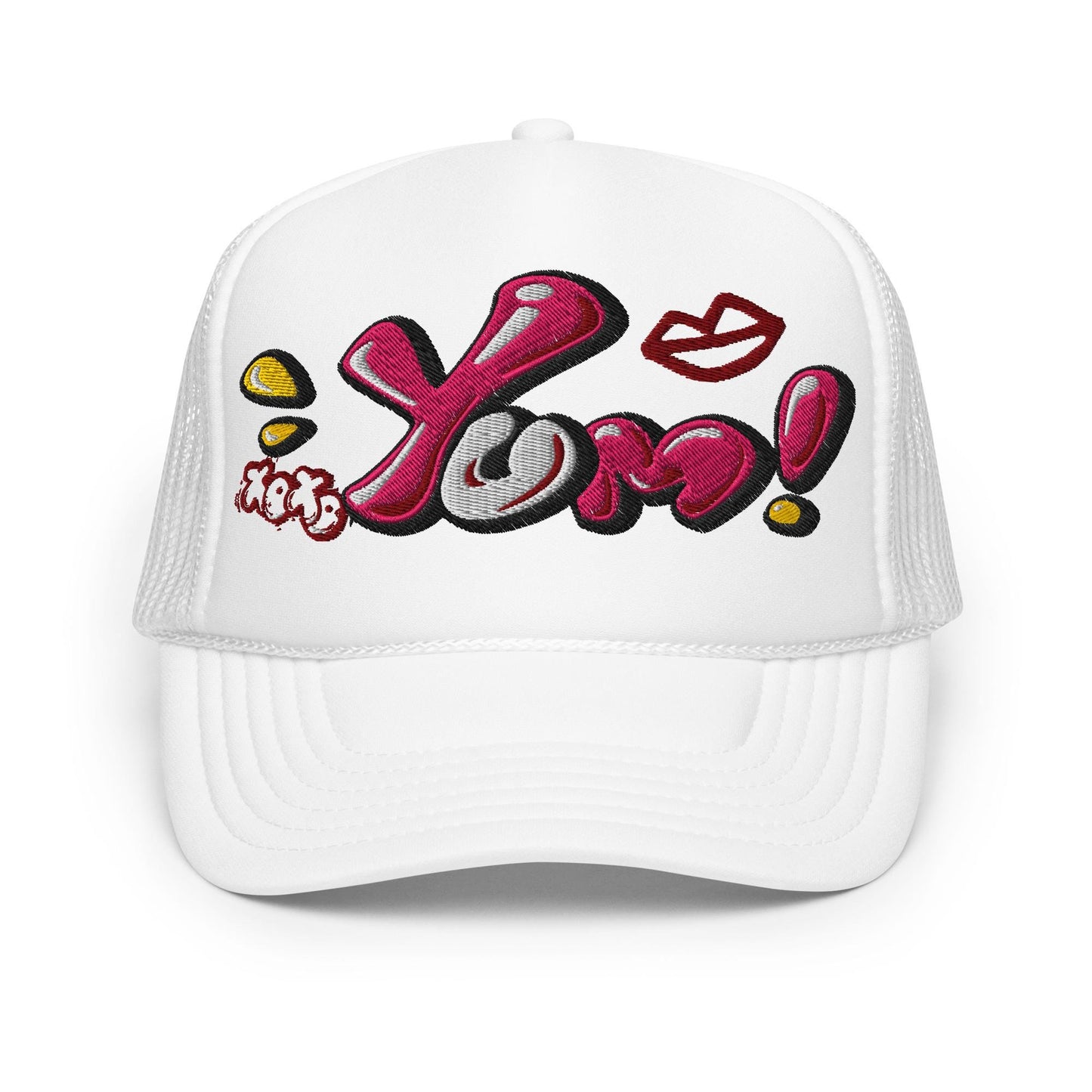 Yummy Girl Trucker Hat, Foam Mesh Cap, Snapback Style, Yummy Girl Trending Apparel, Cool Cap