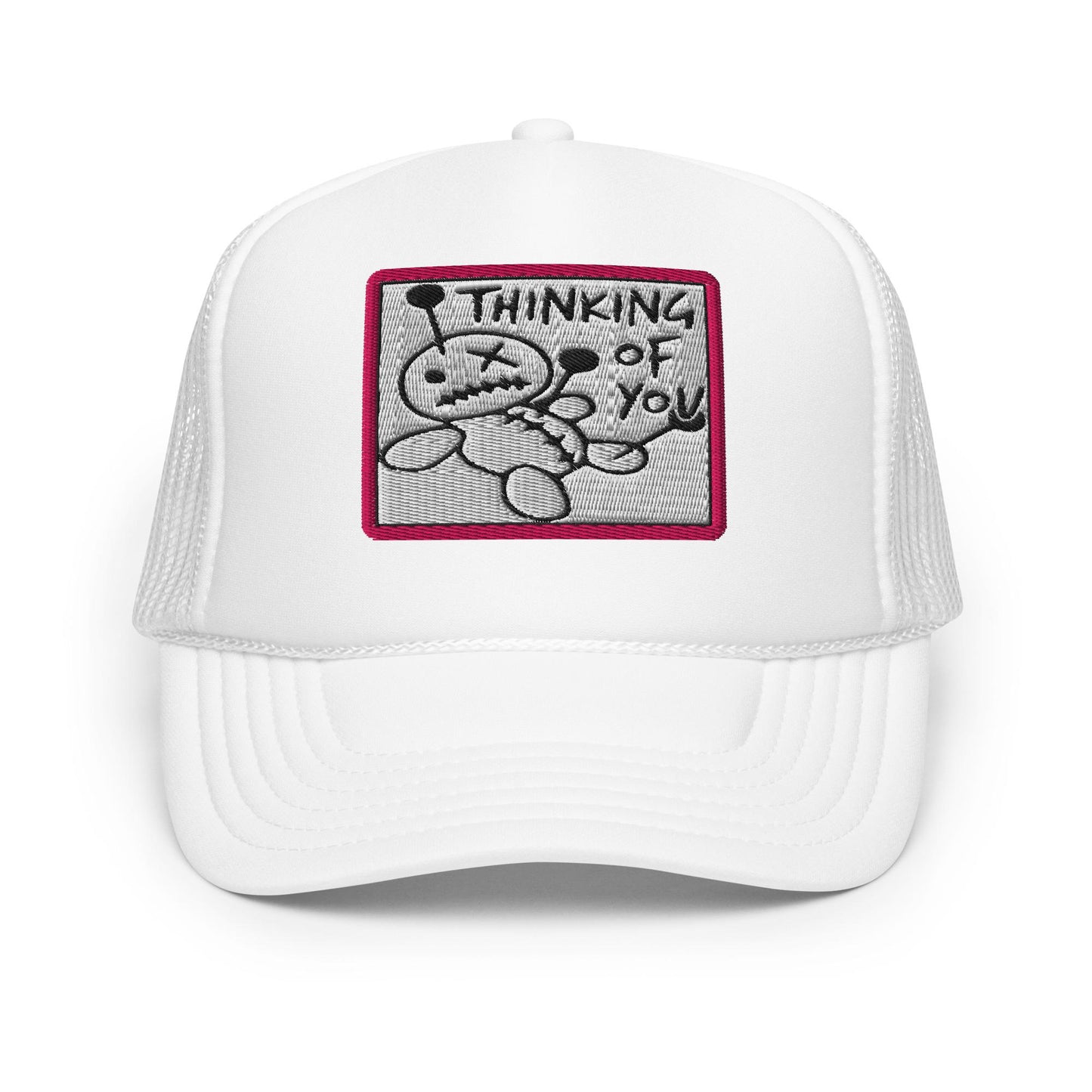 Funny Foam Trucker Hat, Thinking of You Gift, Mesh Cap, Retro Style, Cool Baseball Cap, Casual Headwear