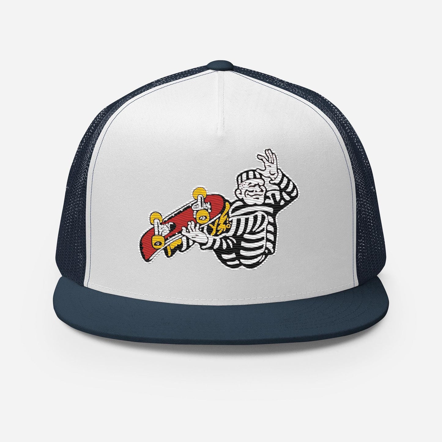 Cell Block Skateboarder Trucker Hat, Urban Snapback Cap, Vintage Inspired Hat, Men's Accessory, Women's Accessory