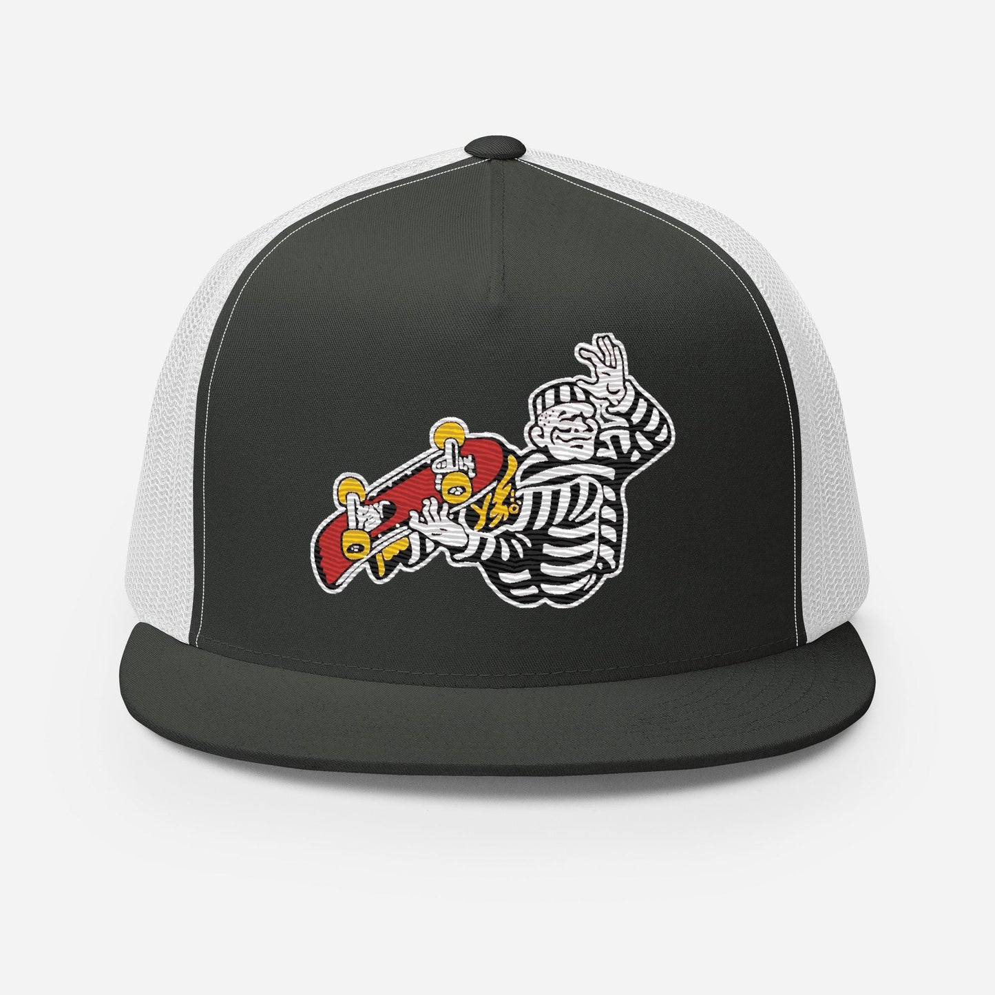 Cell Block Skateboarder Trucker Hat, Urban Snapback Cap, Vintage Inspired Hat, Men's Accessory, Women's Accessory