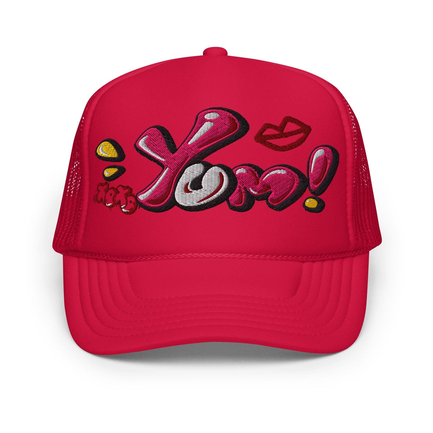 Yummy Girl Trucker Hat, Foam Mesh Cap, Snapback Style, Yummy Girl Trending Apparel, Cool Cap