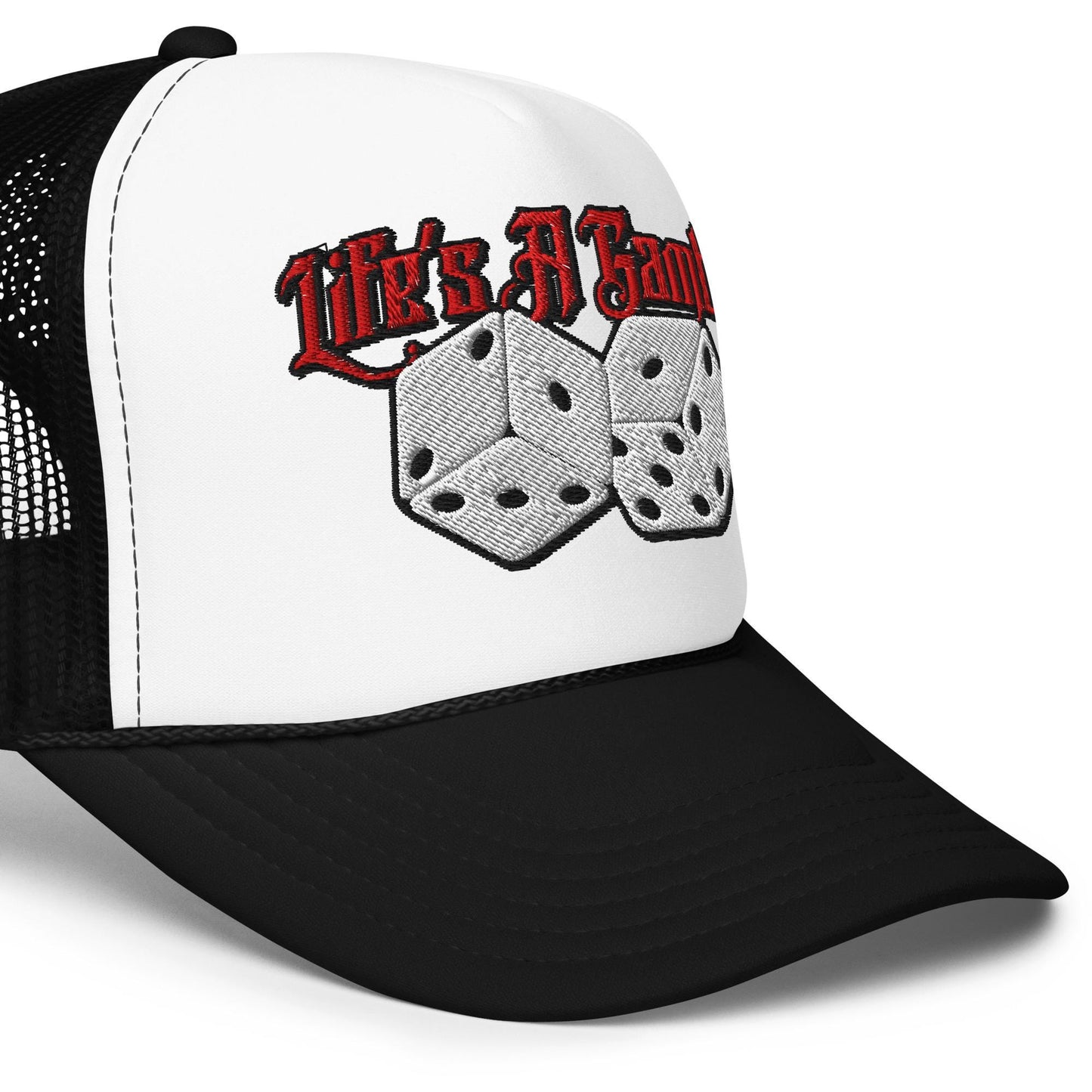 Life's a Gamble Foam Trucker Hat, Mesh Cap, Snapback, Graphic Hat, Casual Headwear, Streetwear Cap, Urban Style