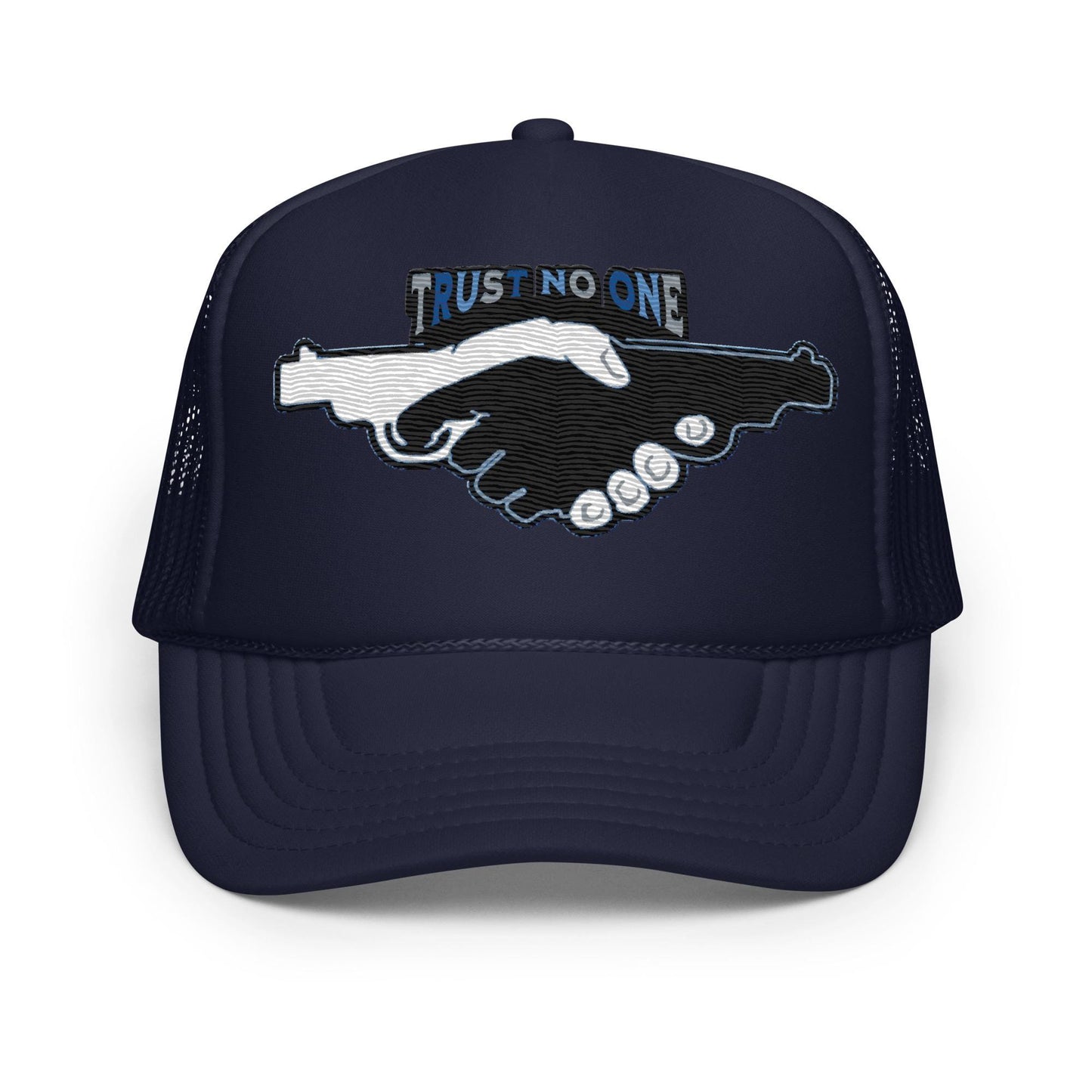Trust No One Foam Trucker Hat, Exclusive New City Design, Urban Streetwear Cap, Cool Gift for Him, Limited Edition.