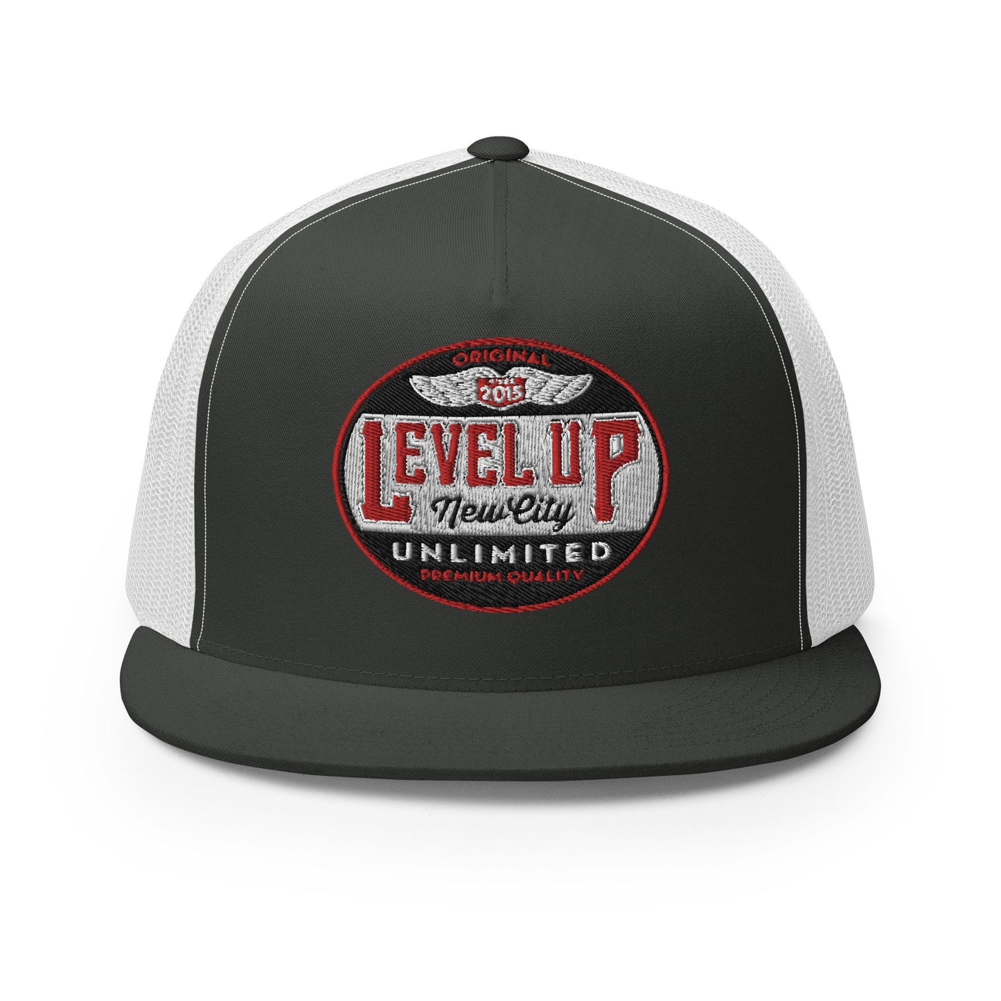 Level Up "Hundreds to Com,mas" Trucker Cap, Streetwear Headwear, Unique Gift, Hip Hop Streetwear, Urban Cap, Cool Gift Idea, Unique Headwear