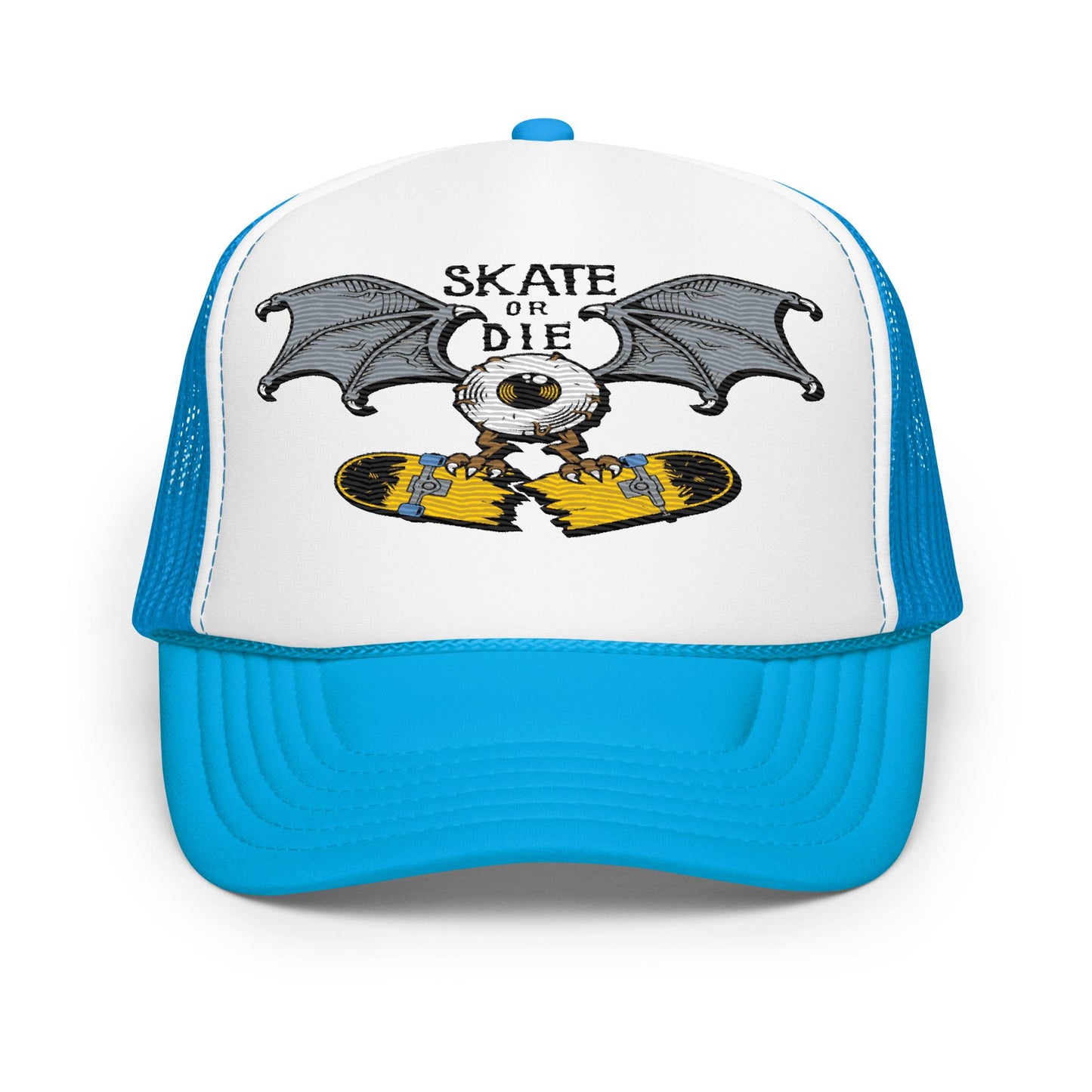 Foam Trucker Hat, Skate or Die Cap, Casual Skate Hat, Skateboarding Trucker, Adjustable Foam Hat, Streetwear Style