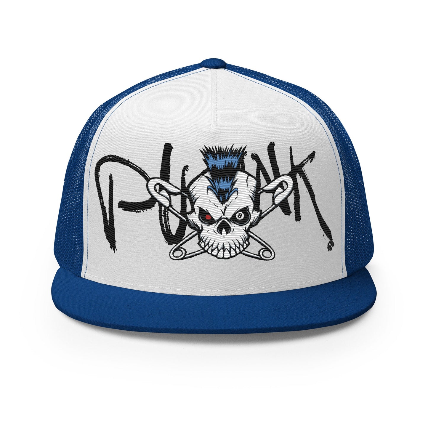 PUNK & GRUNGE Embroidered Trucker Hat, Vintage Style Cap, Hipster Headwear, Gift Idea