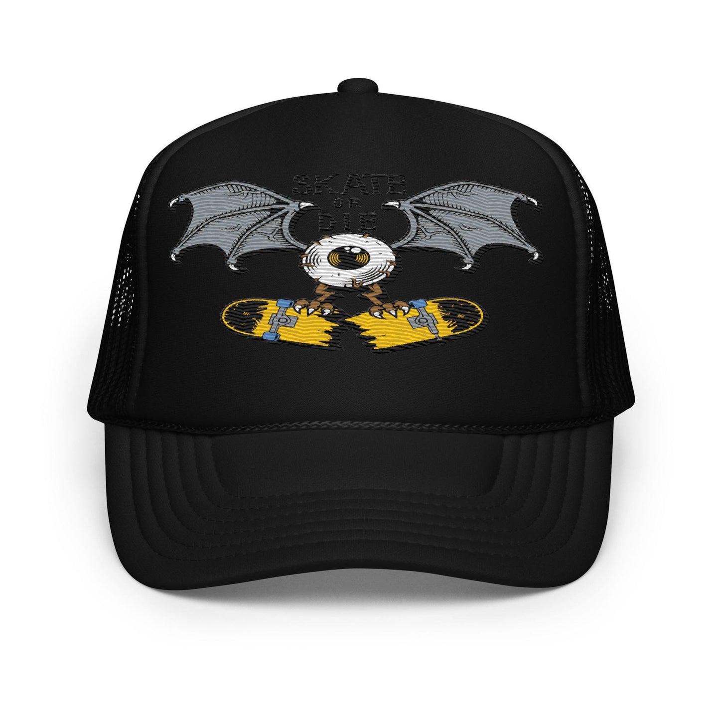 Foam Trucker Hat, Skate or Die Cap, Casual Skate Hat, Skateboarding Trucker, Adjustable Foam Hat, Streetwear Style