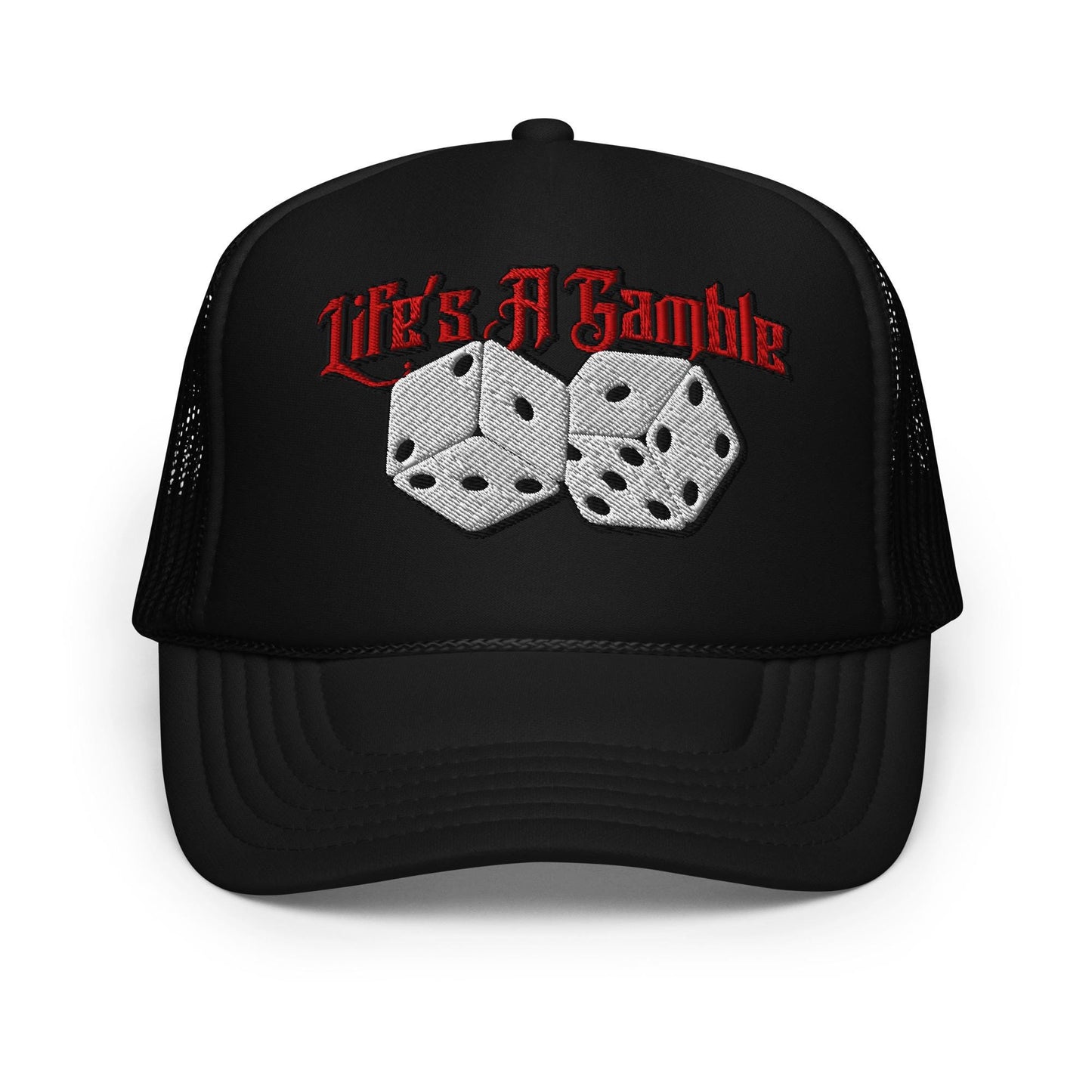 Life's a Gamble Foam Trucker Hat, Mesh Cap, Snapback, Graphic Hat, Casual Headwear, Streetwear Cap, Urban Style