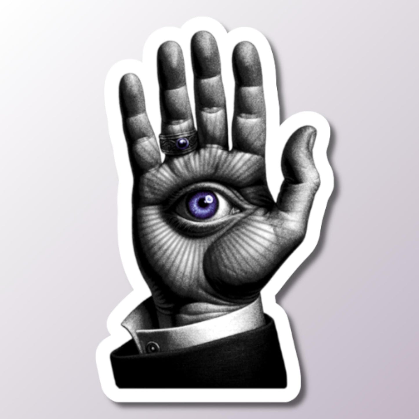 Hand Eye Symbol Sticker, Protective Symbol Sticker, Decal for Laptops, Psychic Eye Sticker, Witchy Sticker, Car Sticker