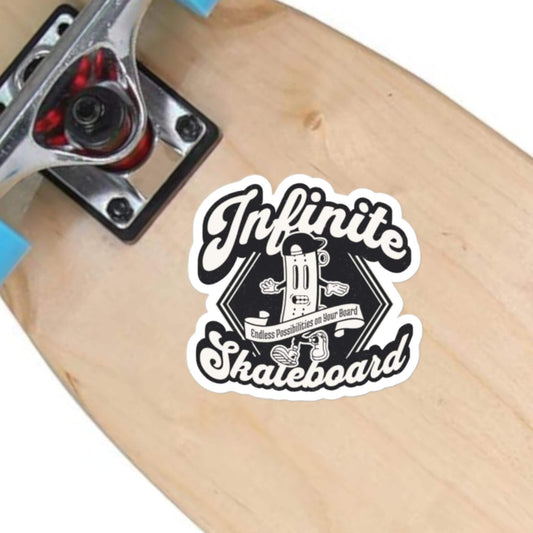 Infinite Skateboard Sticker, Skateboard Decal, Skateboarding Art, Vinyl Sticker, Cool Sticker, Board Sticker, Gift for Skaters