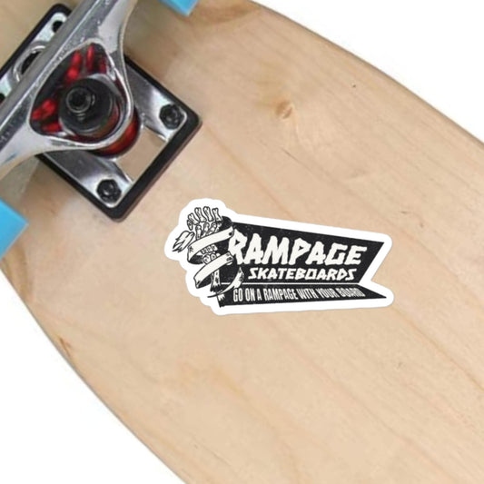 Durable Rampage Skateboard Sticker, Skater Decal, Stylish Sticker, Rampage Artwork, Gift for Skaters
