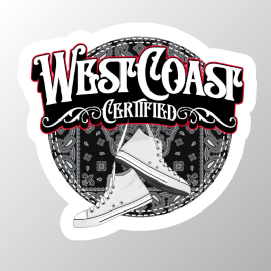 West Coast Certified Sticker, Vinyl Decal, Laptop Sticker, Car Bumper, Personalize Gift, Water Bottle Sticker