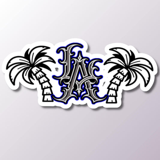 LA Palm Trees Sticker, Los Angeles Decal, Travel Memento, California Gift, City Souvenir, Sticker for Travel Journals