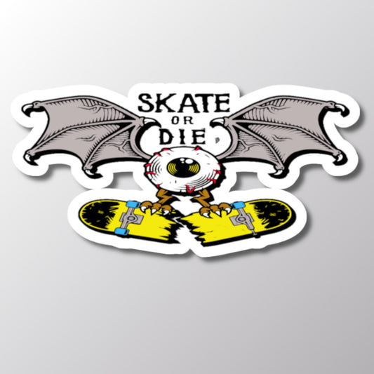 Skate or Die Stickers, Skateboard Stickers, Cool Decals, Skater Gift, Laptop Stickers, Street Art Stickers