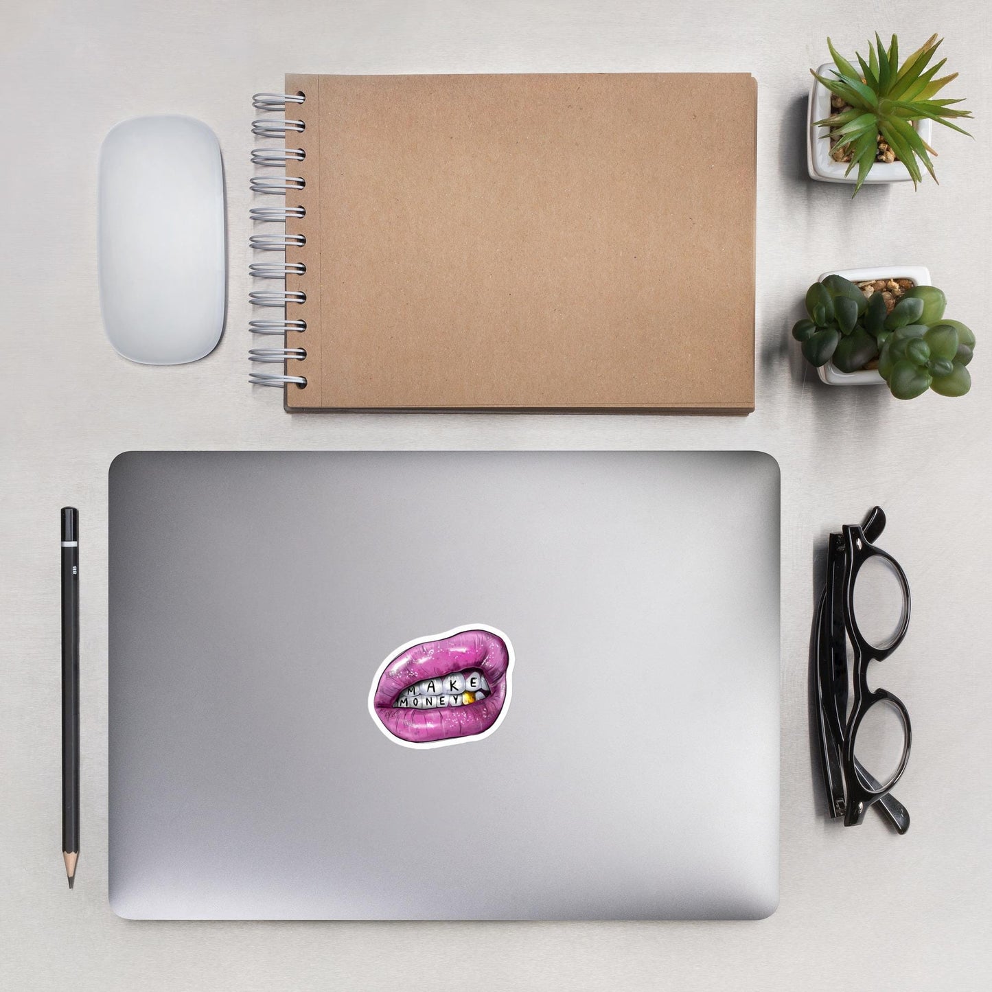 Lipps Sticker with Make Money Theme, Decorative Decal, Inspirational Sticker, Business Motivation, Success Gift