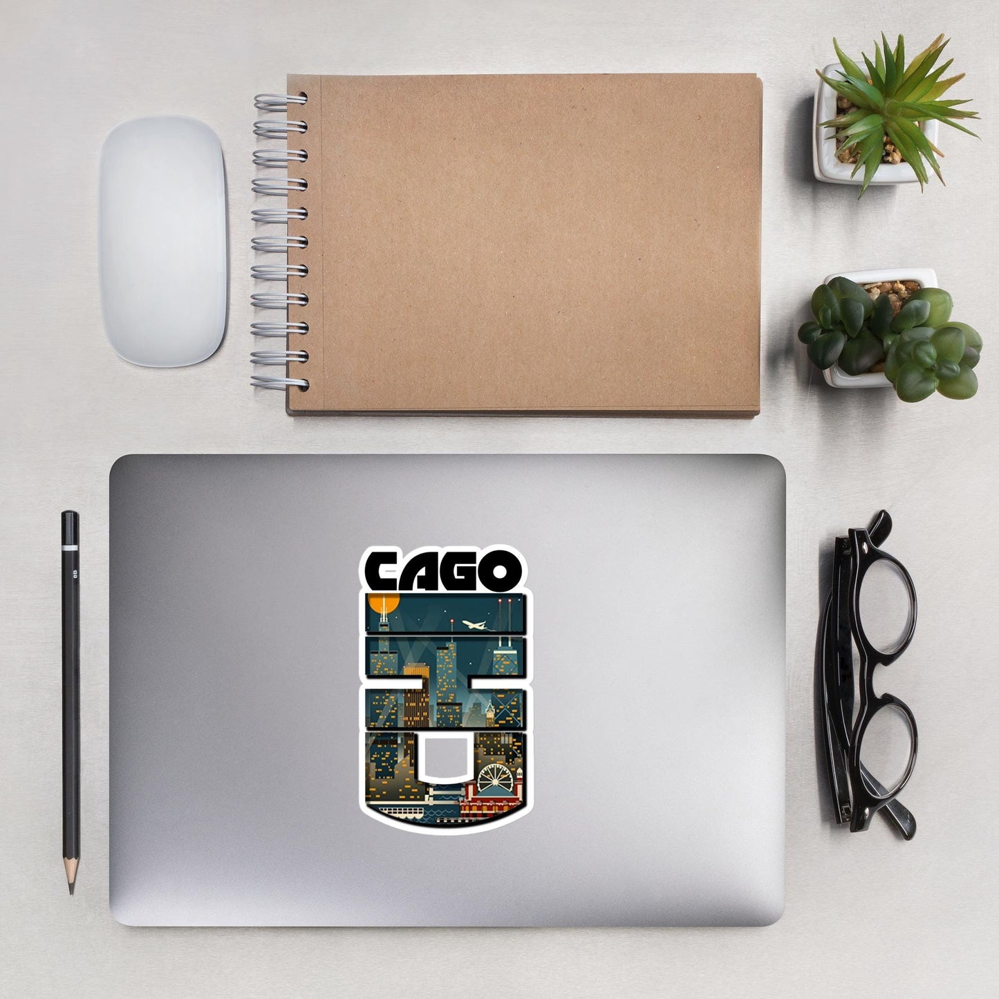 Chicagoland Sticker, Urban Art Decal, Chicago Souvenir, Laptop Sticker, Travel Gift, City Decoration