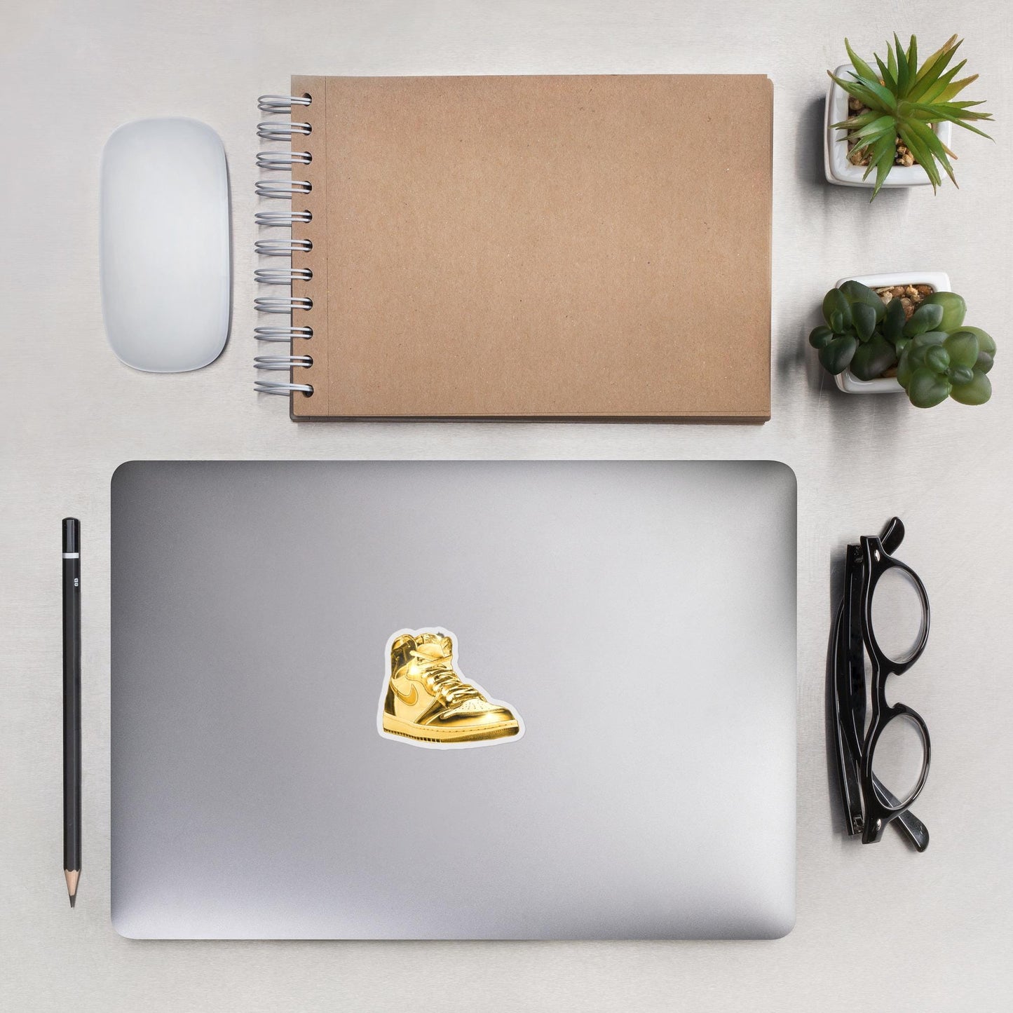 Gold Jordan Sneaker Decal, Sneaker Lover Sticker, Fashionable Shoe Sticker, Unique Sticker, Vinyl Art