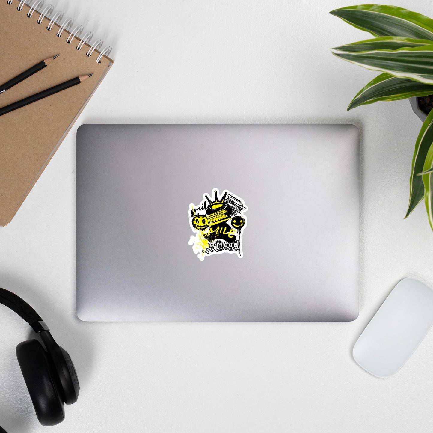 Smile Decal, Emoticon Sticker, Happy Face Sticker, Laptop Sticker, Vinyl Decal, Planner Sticker