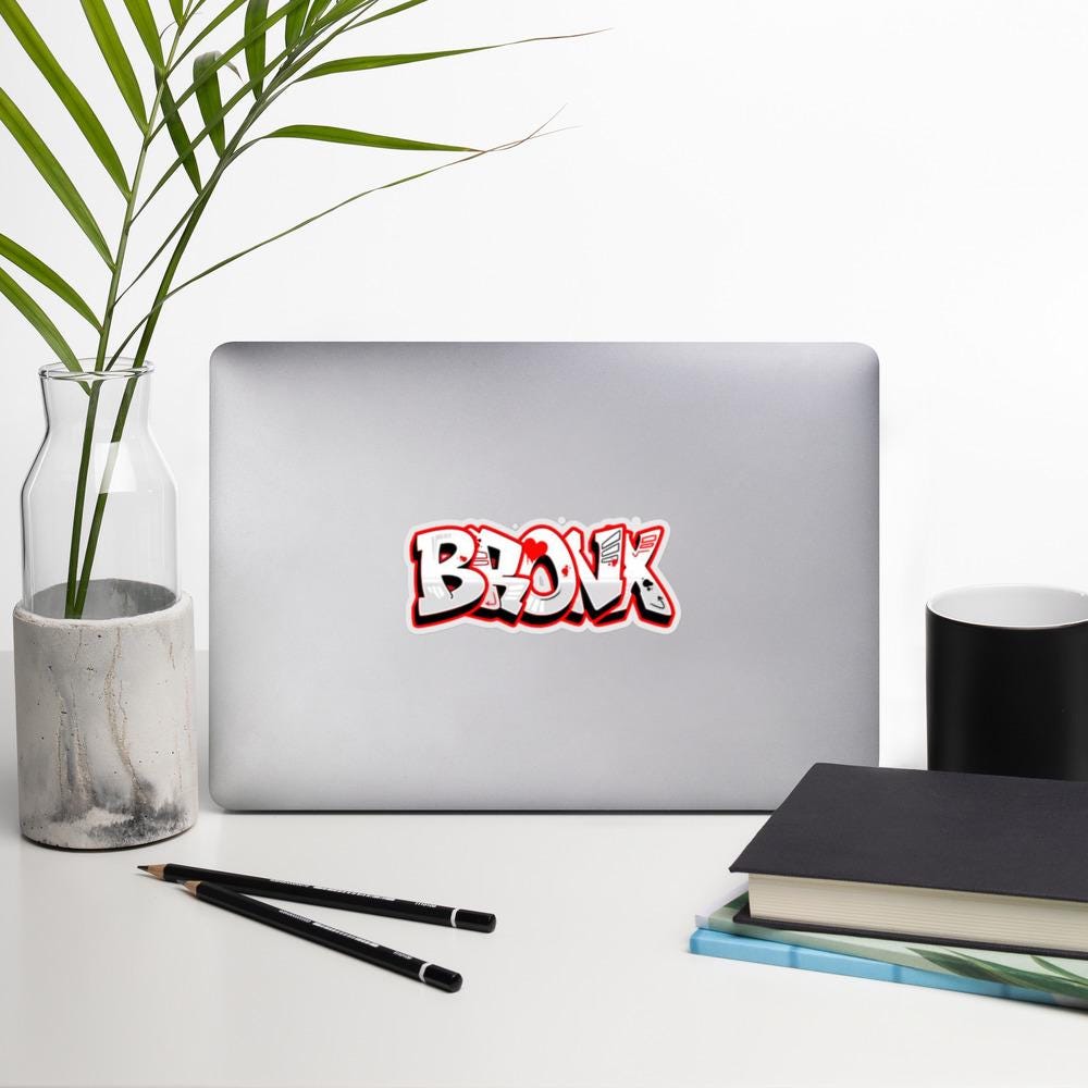 Bronx Graffiti Sticker, New York Graffiti Art, Urban Street Art Decal, Hip Hop Culture, Vinyl Sticker, Gift for Graffiti Lovers
