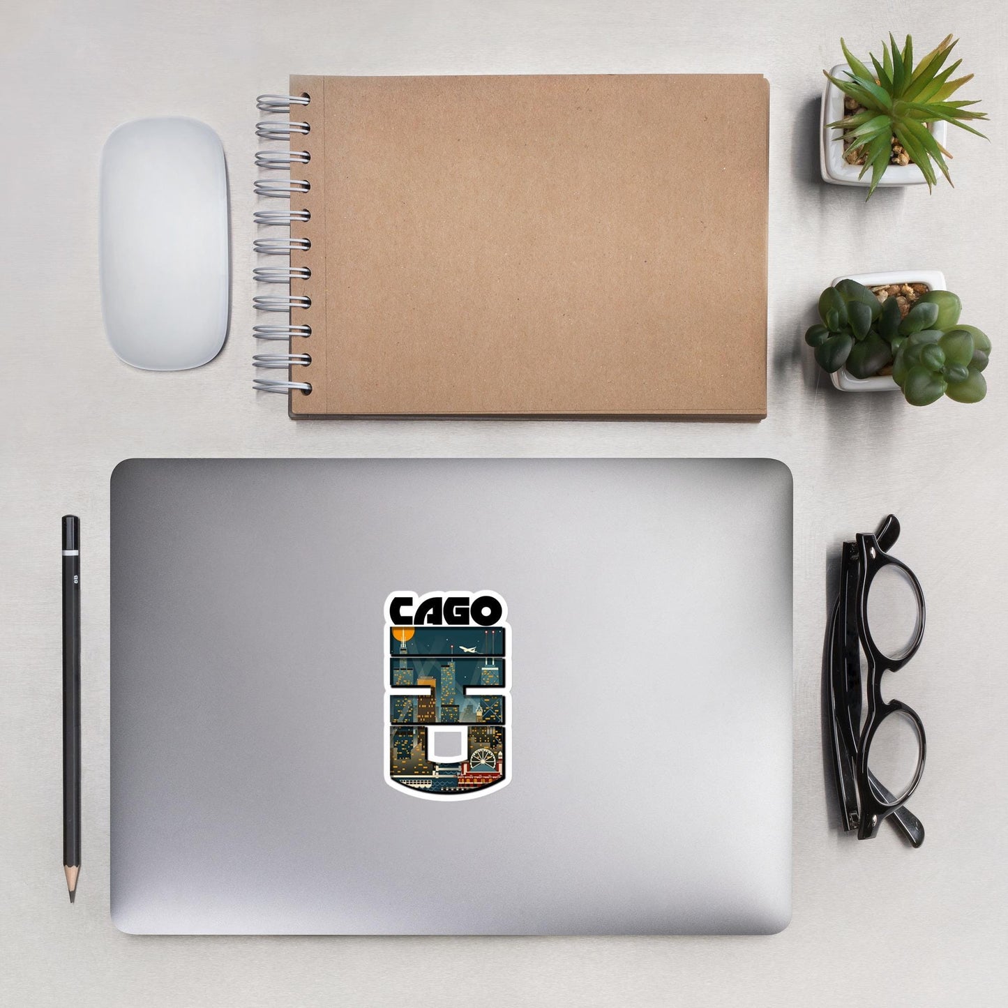 Chicagoland Sticker, Urban Art Decal, Chicago Souvenir, Laptop Sticker, Travel Gift, City Decoration