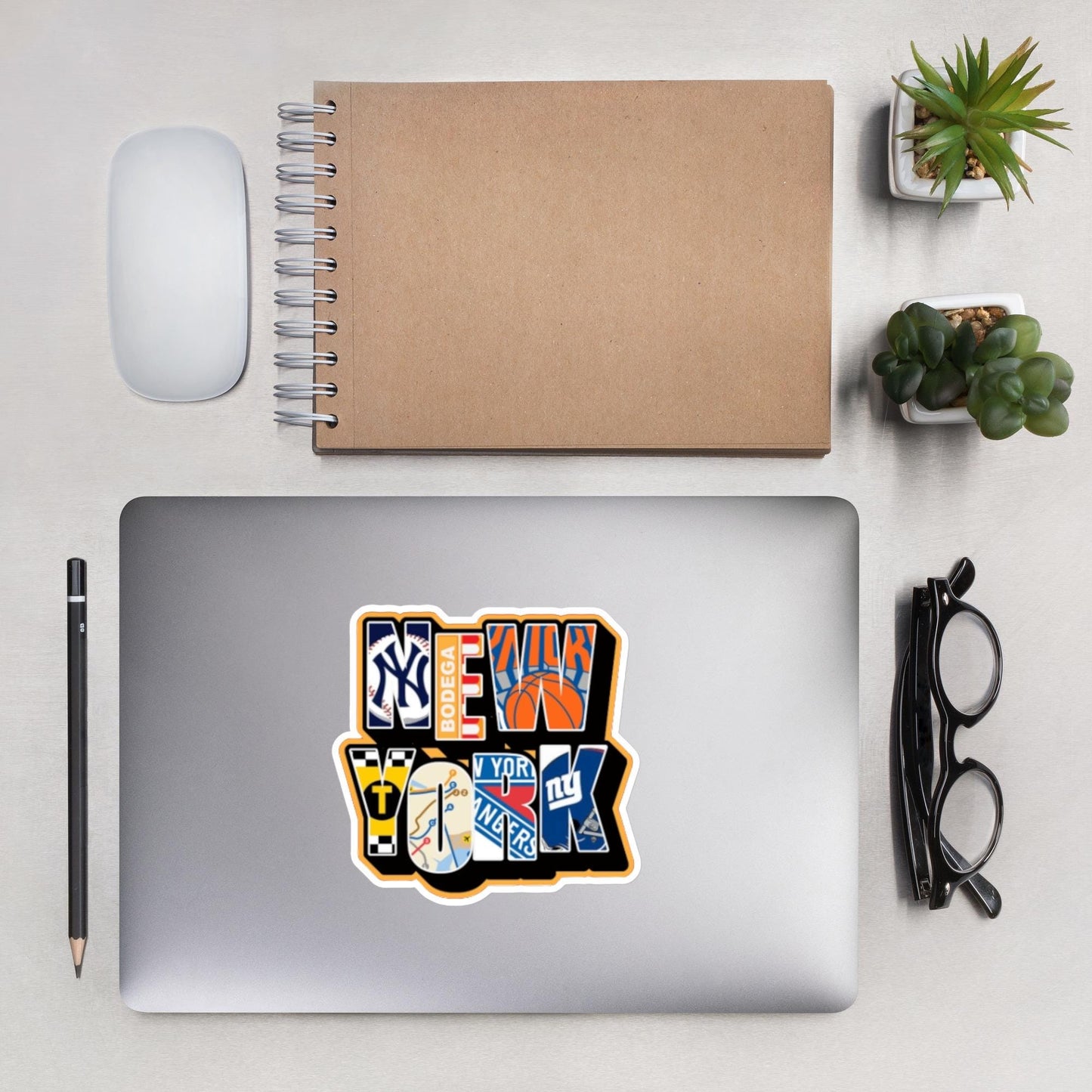 New York City Icons Sticker, NYC Landmark Decals, Travel Souvenir, City Emblem Stickers, Urban Art, Collectible