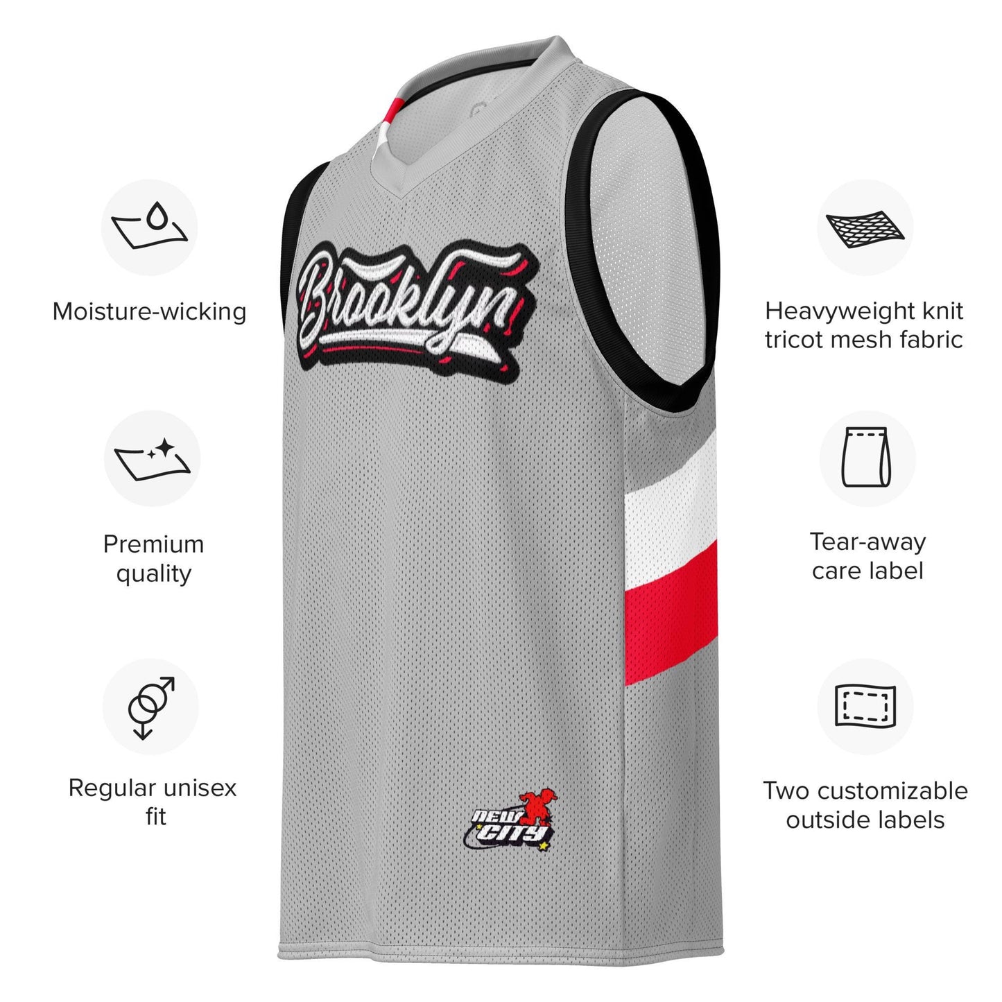 Premium Basketball Jersey, Brooklyn NY Basketball Attire, Unisex Sports Jersey, Gift for Basketball Fans, Team Apparel