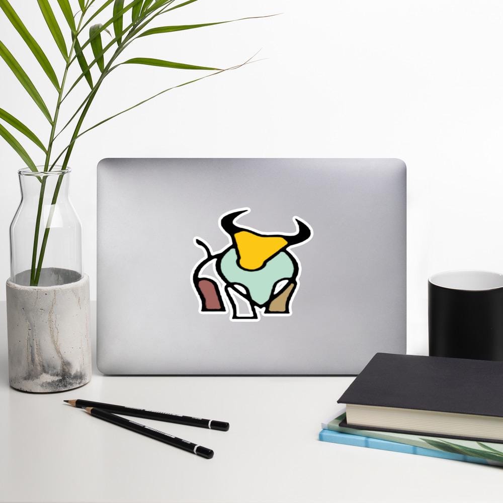 Taurus Sticker, Zodiac Sign Decal, Astrology Gift, Horoscope Sticker, Star Sign Sticker, Birthday Gift, Celestial Decor